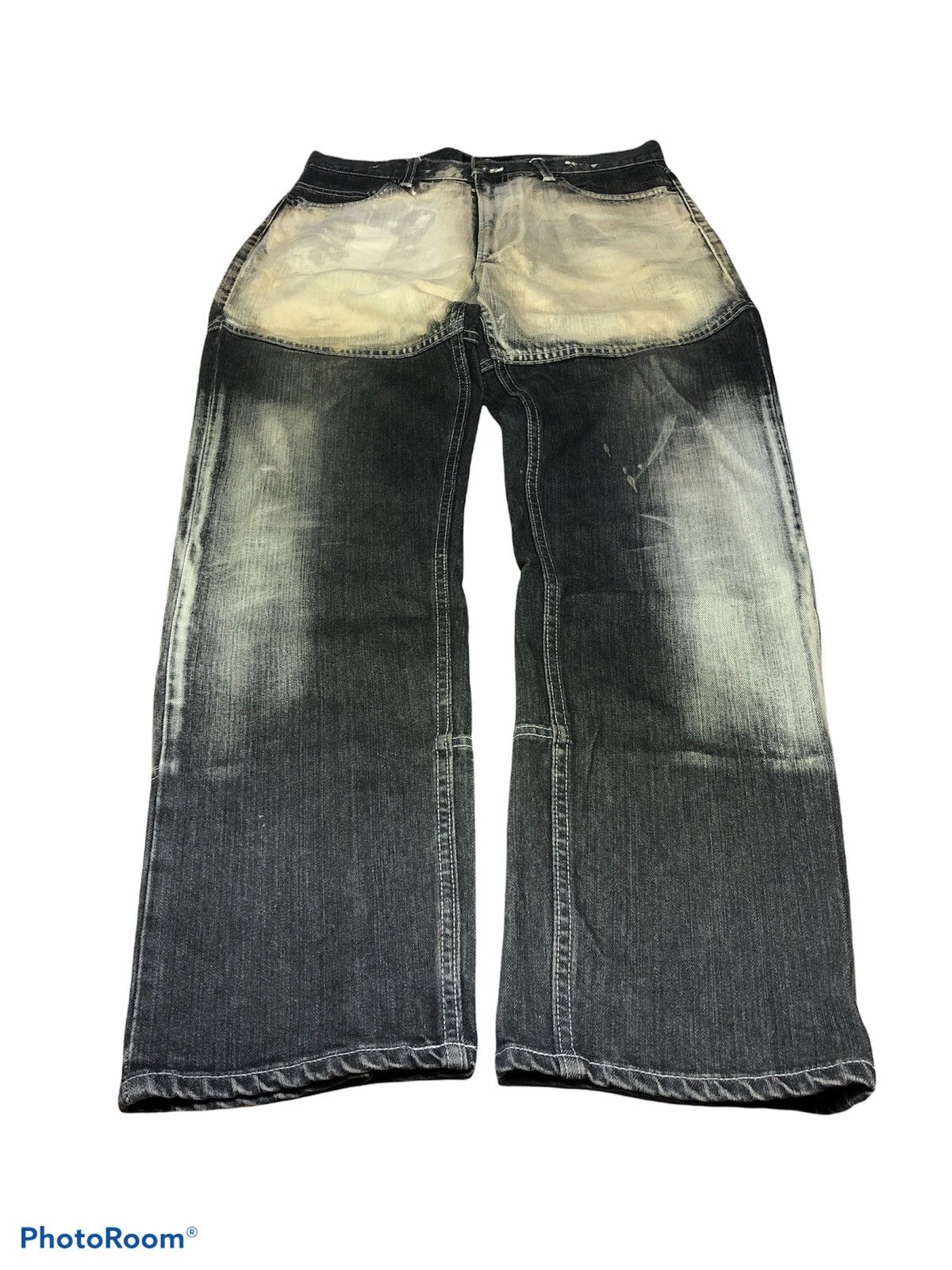Japanese Brand SCANNER PATCHWORK WASHED BLACK DENIM Size US 31 - 3 Thumbnail