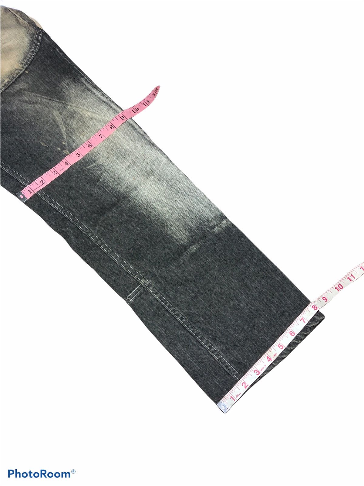 Japanese Brand SCANNER PATCHWORK WASHED BLACK DENIM Size US 31 - 9 Thumbnail