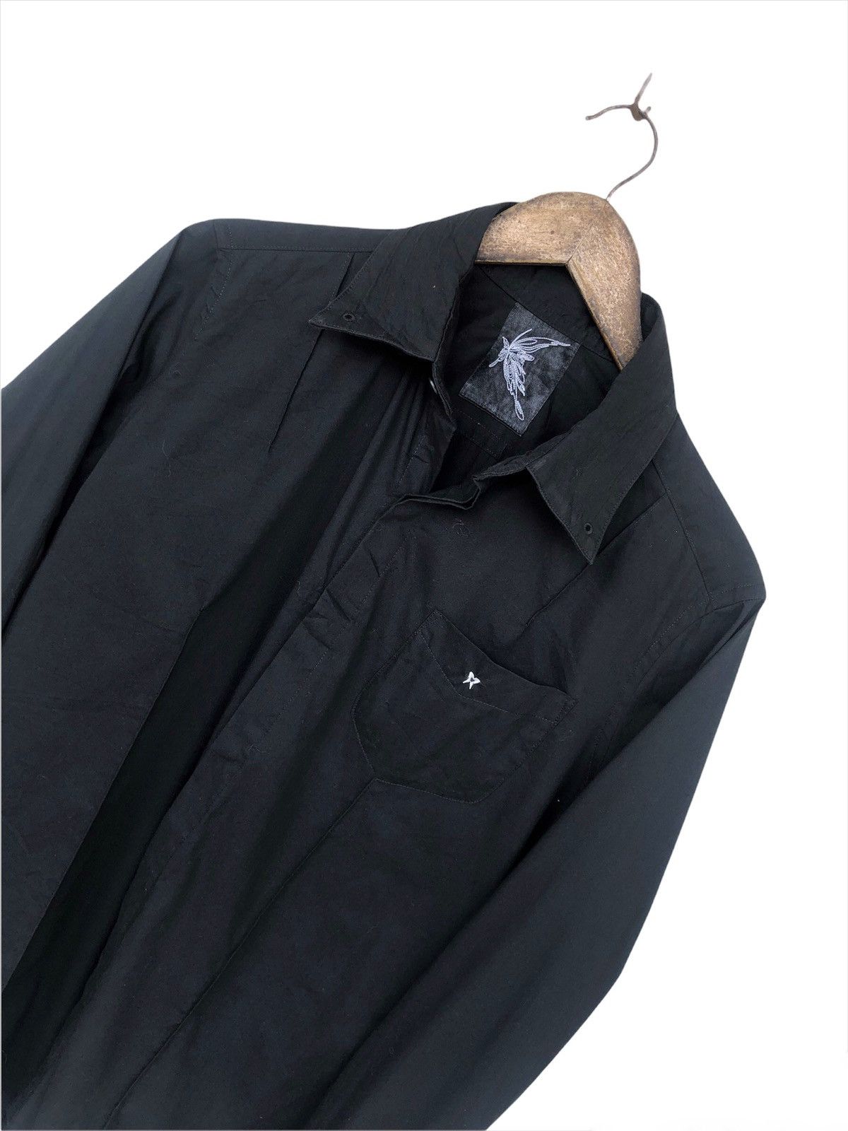 Yohji Yamamoto GRAIL🔥OG Yohji Yamamoto 🦋 Minimal Goth B/D Shirt Size US M / EU 48-50 / 2 - 3 Thumbnail
