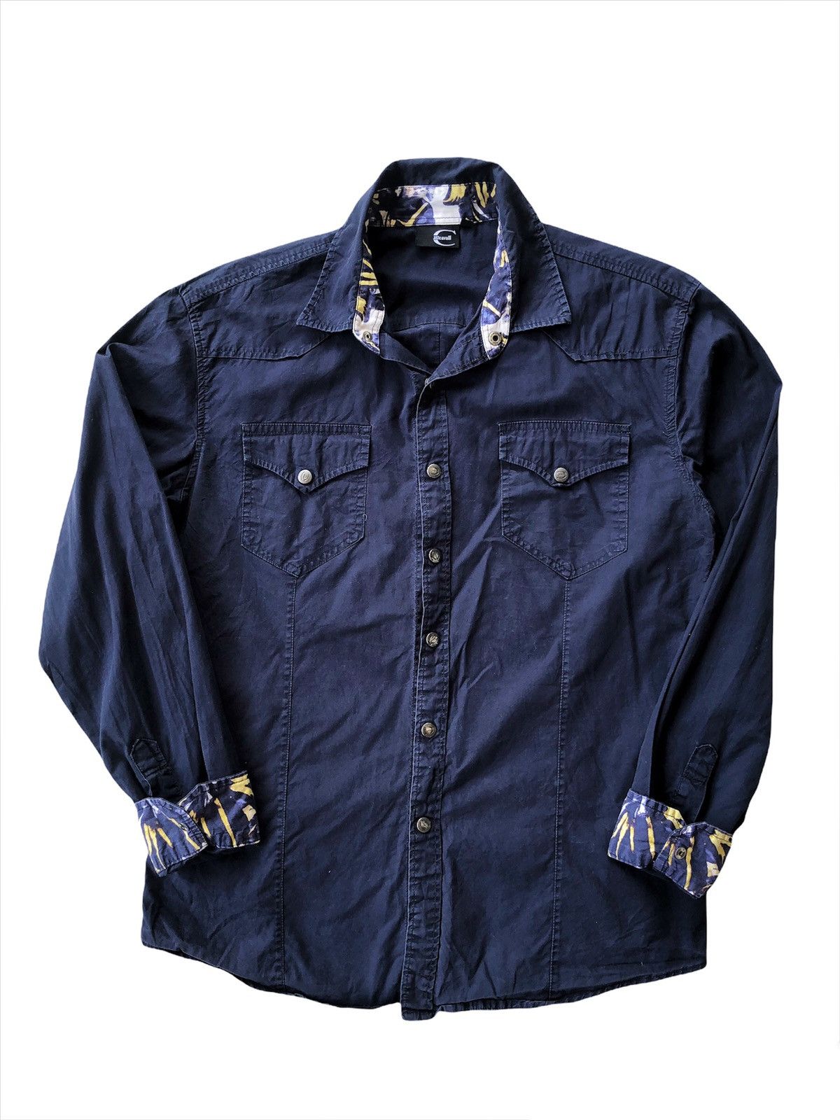 Roberto Cavalli GRAIL🔥OG Just Cavalli 🇮🇹 Floral Double Pocket B/D Shirt Size US L / EU 52-54 / 3 - 1 Thumbnail