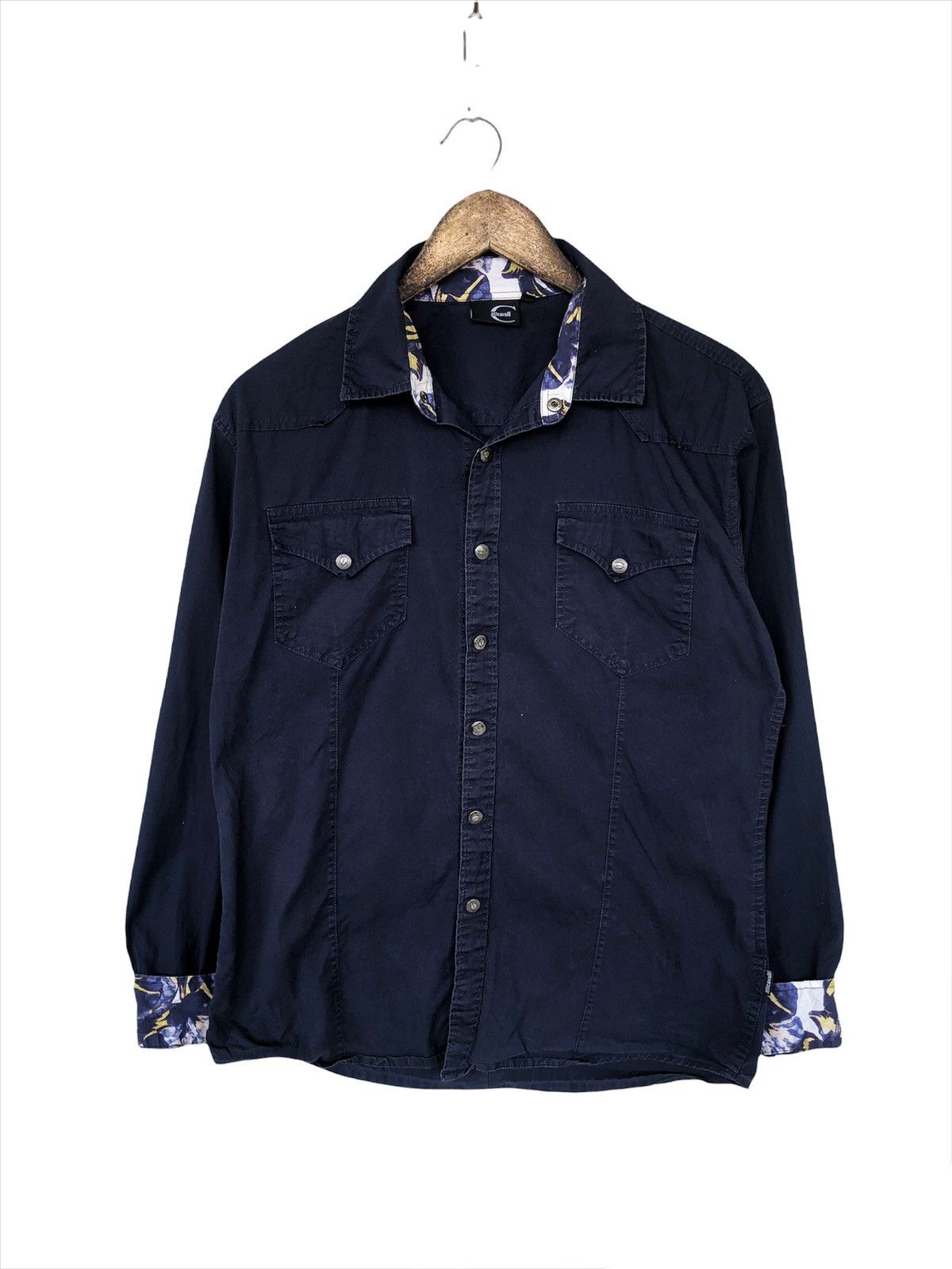 Roberto Cavalli GRAIL🔥OG Just Cavalli 🇮🇹 Floral Double Pocket B/D Shirt Size US L / EU 52-54 / 3 - 2 Thumbnail