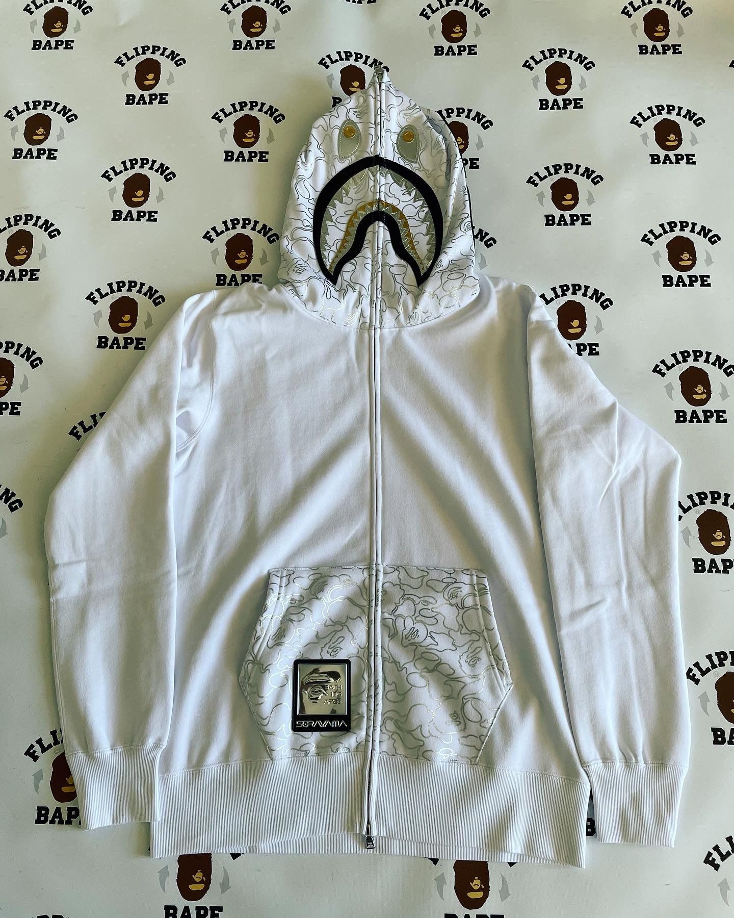 Bape BAPE X HAJIME SORAYAMA SHARK FULL ZIP HOODIE | Grailed