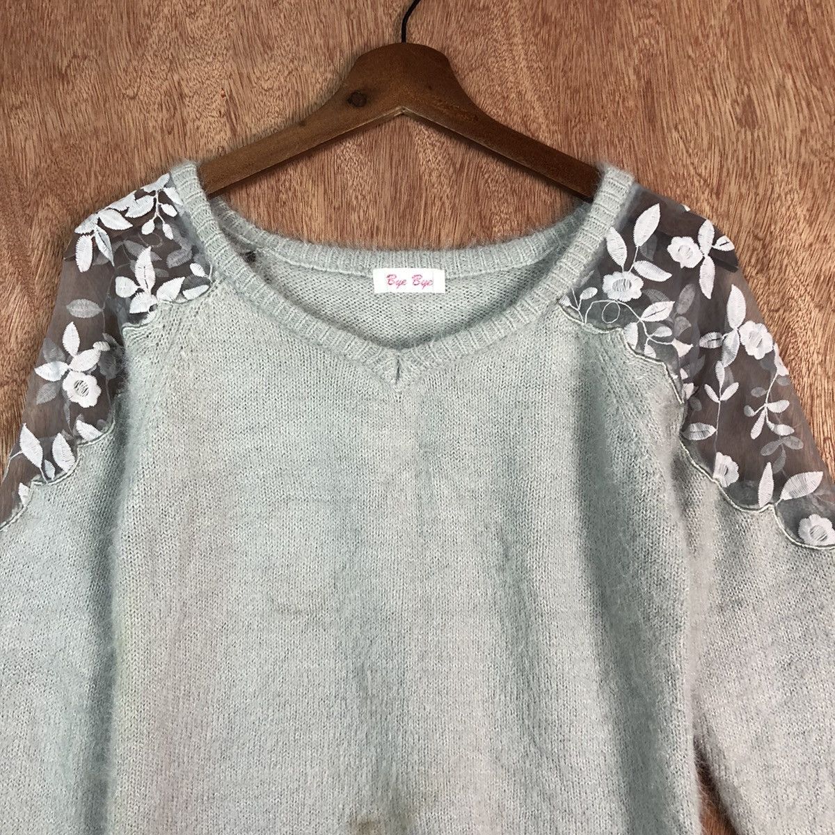 Homespun Knitwear Bye Bye Grey Mohair Shag Shaggy knitwear #c357 Size XS / US 0-2 / IT 36-38 - 2 Thumbnail