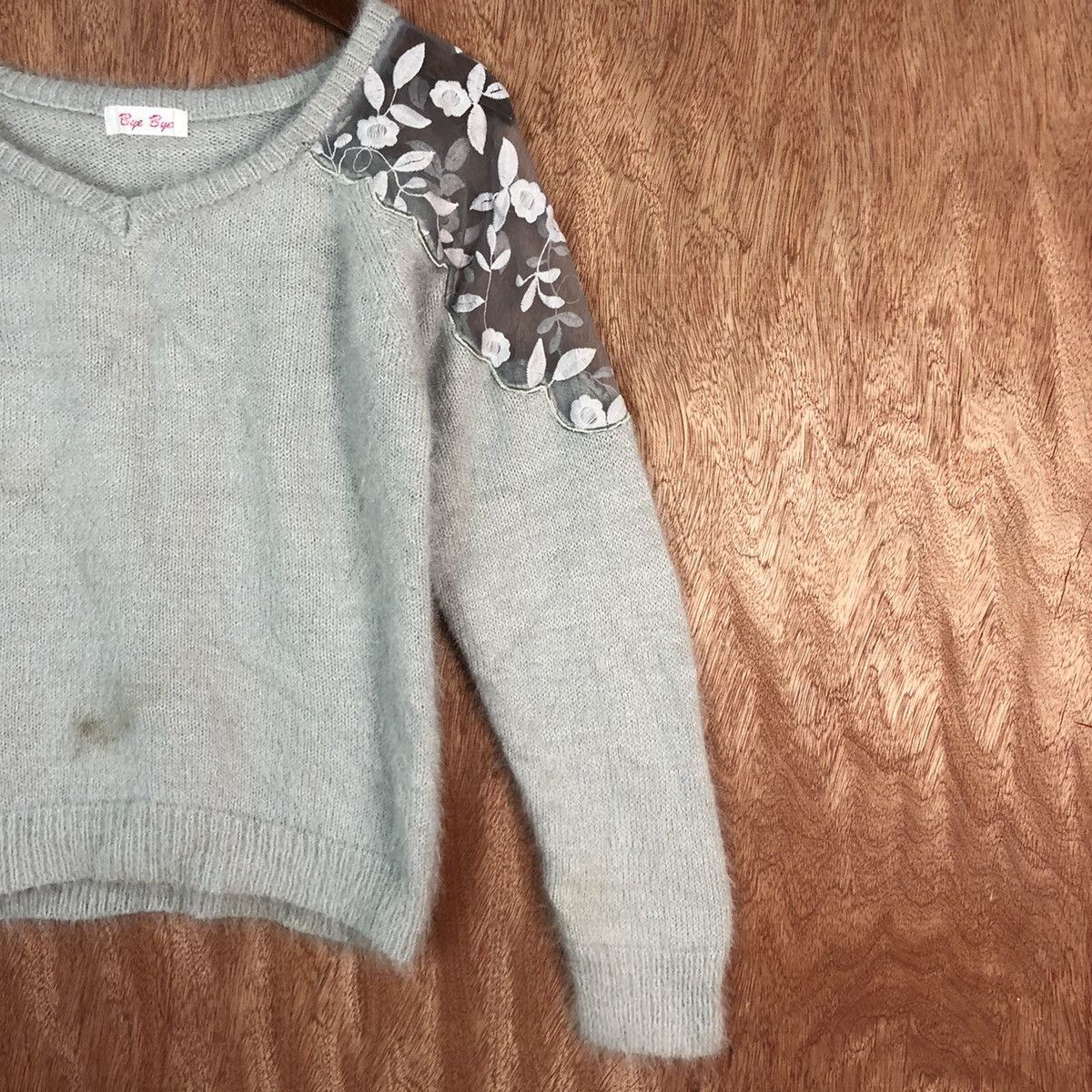 Homespun Knitwear Bye Bye Grey Mohair Shag Shaggy knitwear #c357 Size XS / US 0-2 / IT 36-38 - 5 Thumbnail