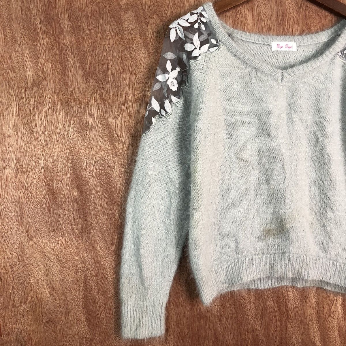 Homespun Knitwear Bye Bye Grey Mohair Shag Shaggy knitwear #c357 Size XS / US 0-2 / IT 36-38 - 7 Thumbnail