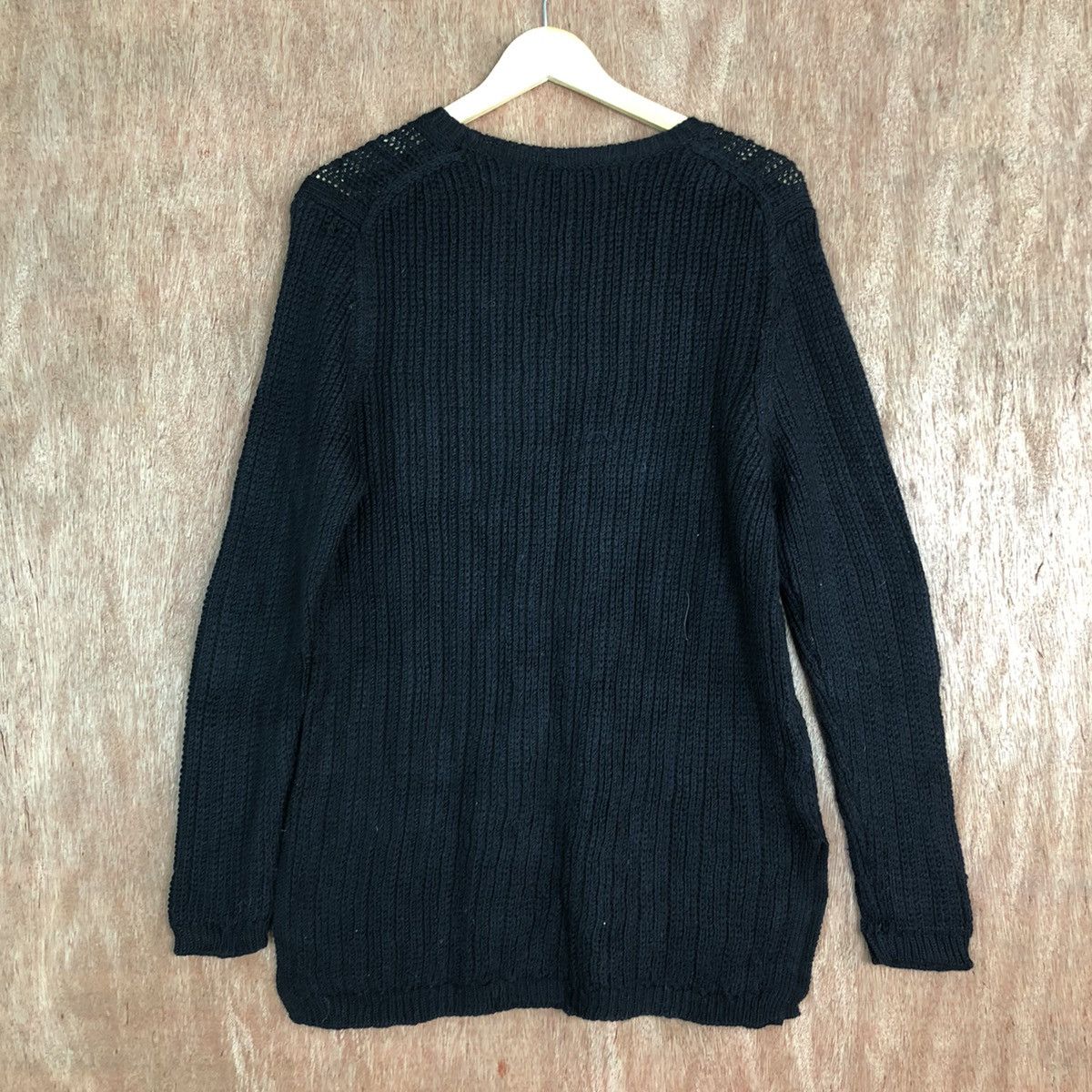 Homespun Knitwear × Japanese Brand Ann Taylor Black Knitwear #6071 Size US XL / EU 56 / 4 - 9 Thumbnail