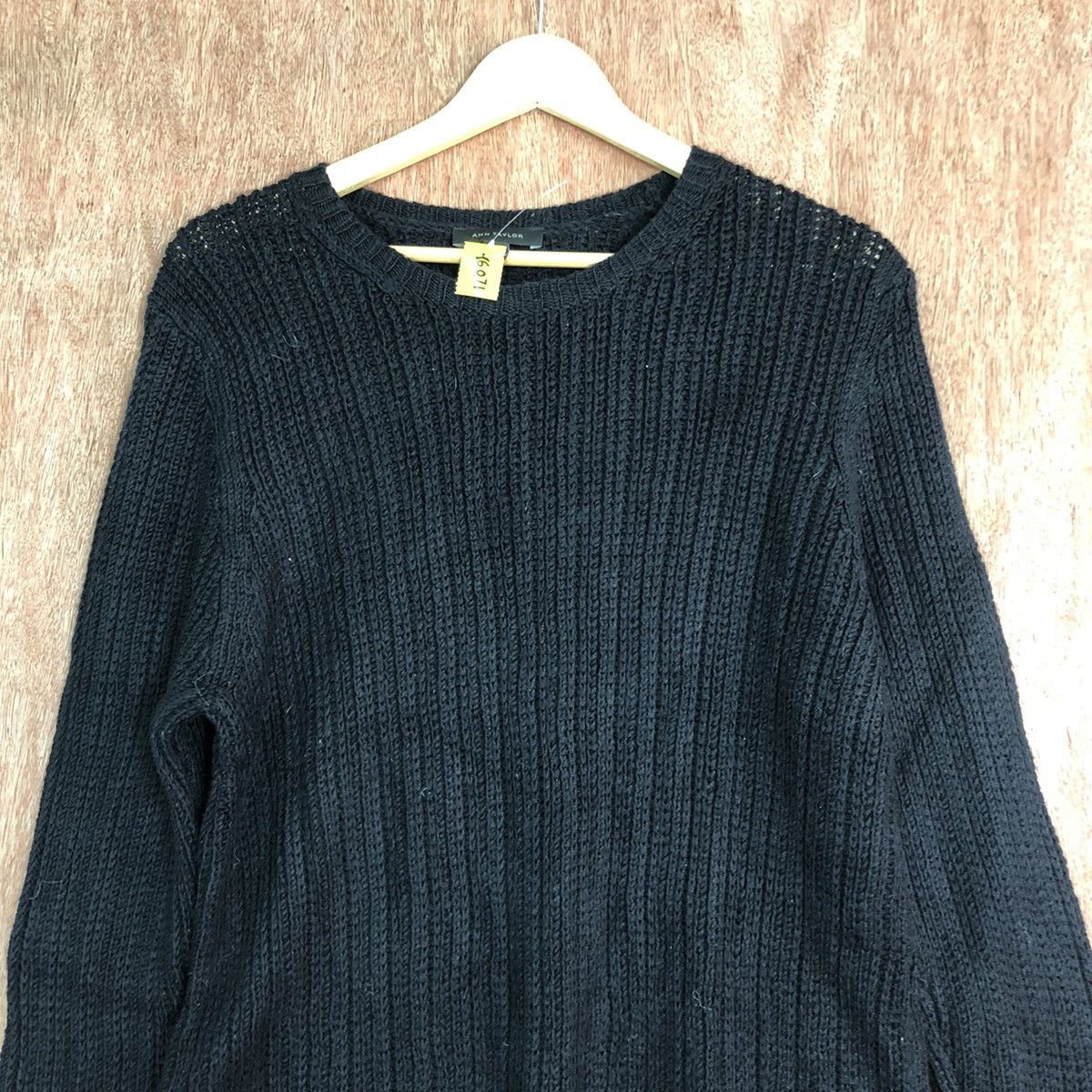 Homespun Knitwear × Japanese Brand Ann Taylor Black Knitwear #6071 Size US XL / EU 56 / 4 - 2 Thumbnail