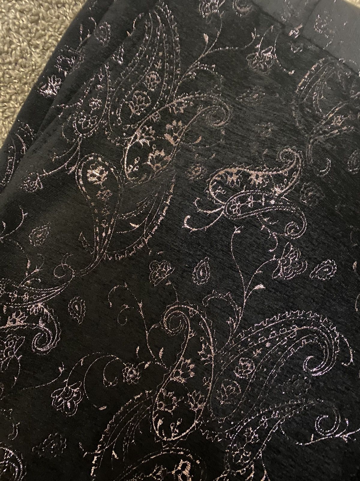 Amiri Paisley Velvet Glitter Flare Size US 33 - 6 Thumbnail
