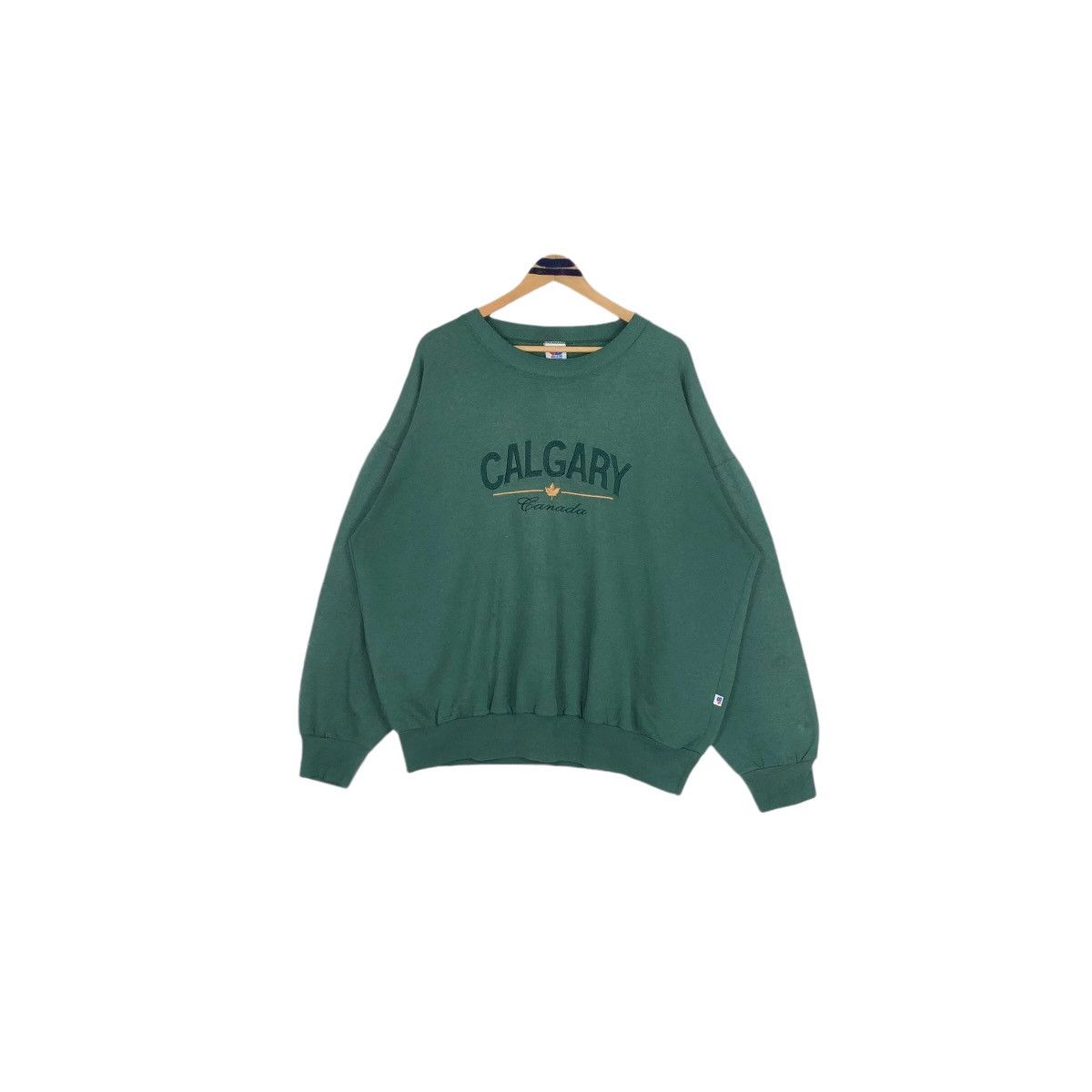 Vintage Vintage 90s Calgary Canada Sweatshirt Bulletin Athletic Size US XXL / EU 58 / 5 - 2 Thumbnail