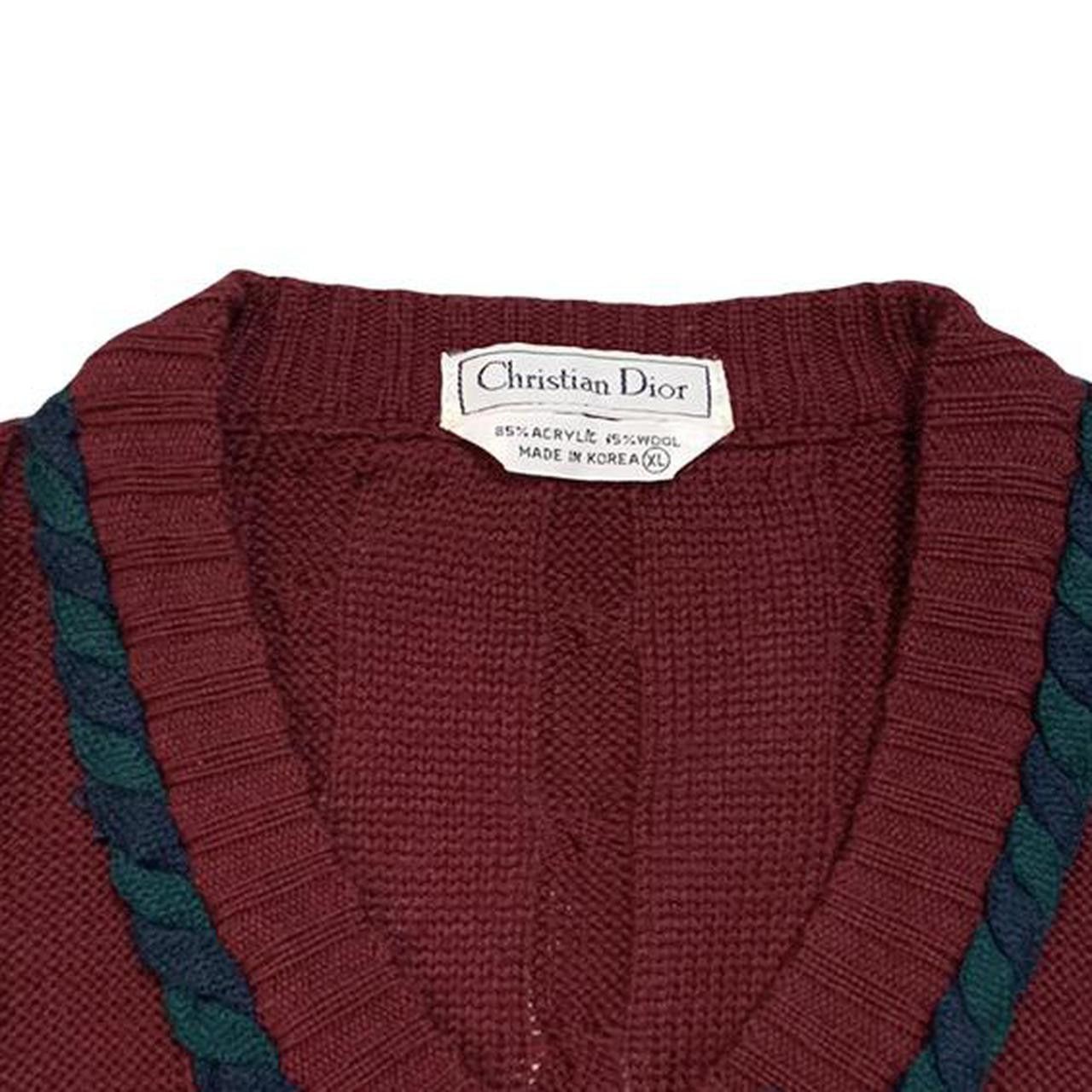 Vintage 1980's, Christian store Dior Wool Cable knit Sweater