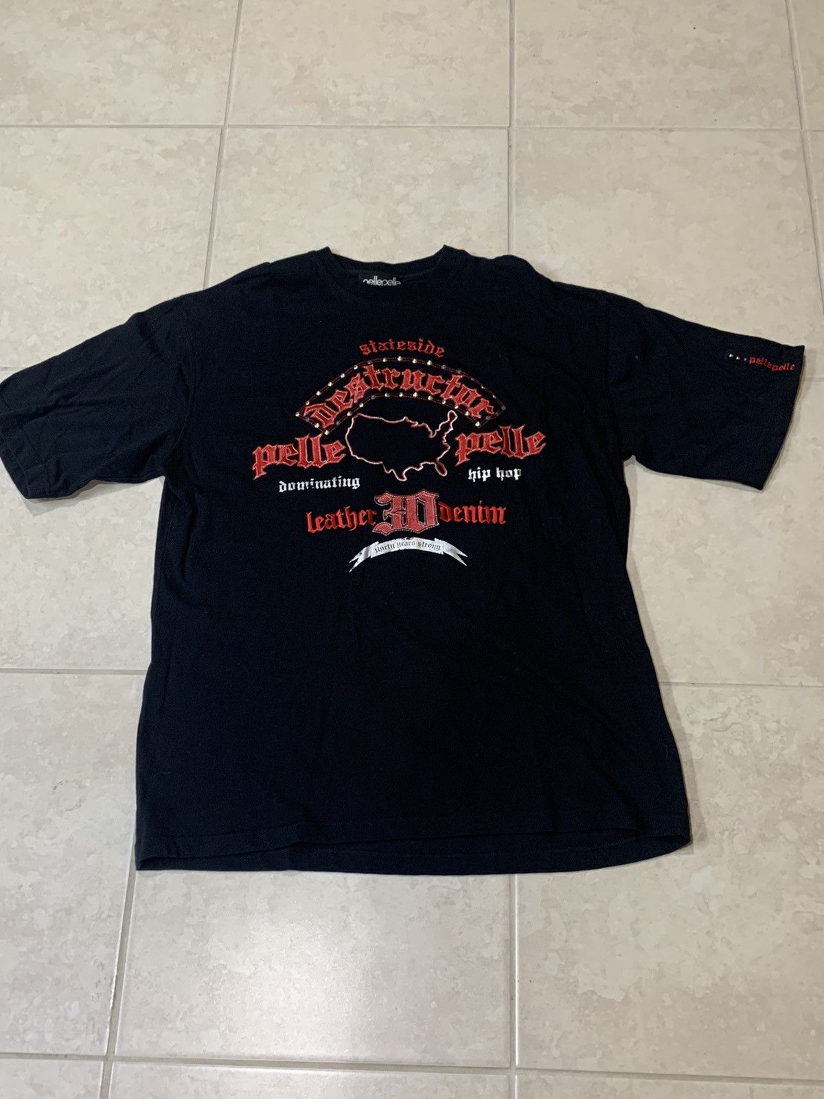 Marc Buchanan × Pelle Pelle × Vintage Pelle Pelle Destructor Shirt Size XL Size US XL / EU 56 / 4 - 1 Thumbnail