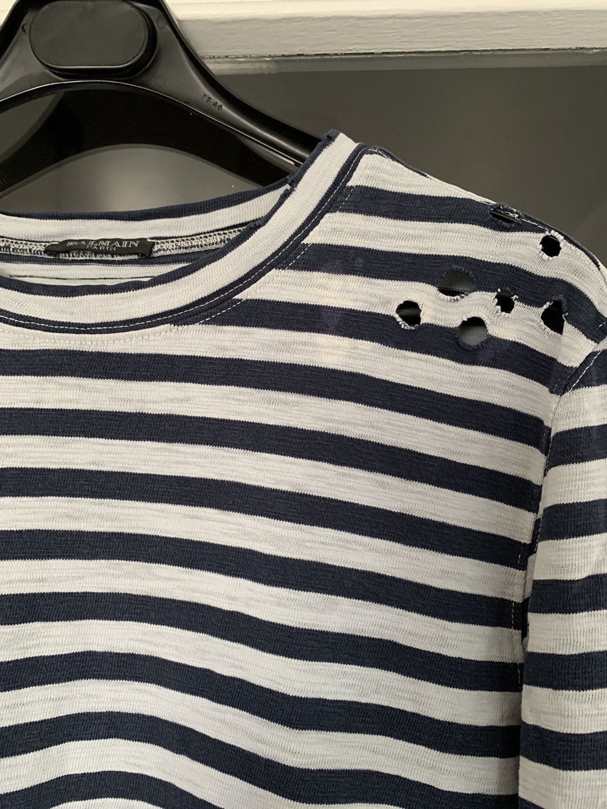 Balmain Balmain by Christophe Decarnin distressed striped t