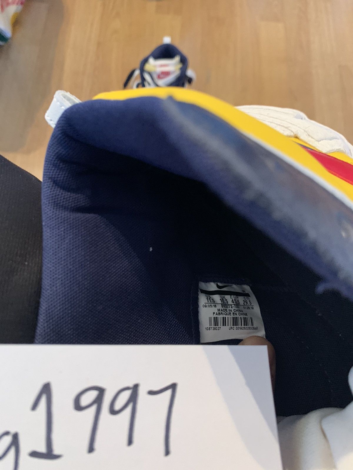 Nike Sacai x Blazer Mid Maize Navy 2019 Size US 11.5 / EU 44-45 - 8 Thumbnail