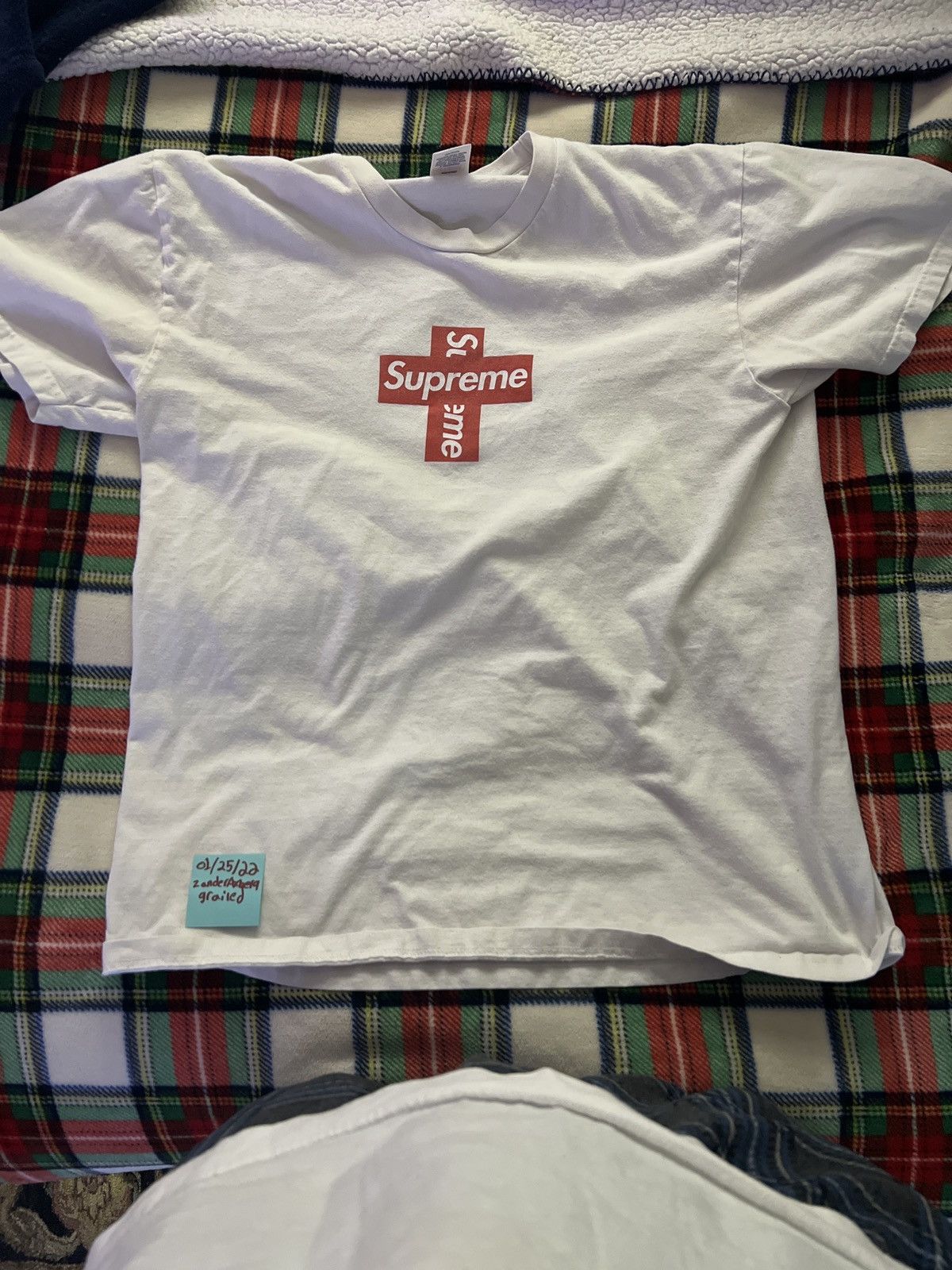 Supreme Cross Box Logo Tee FW20 White LNWT 
