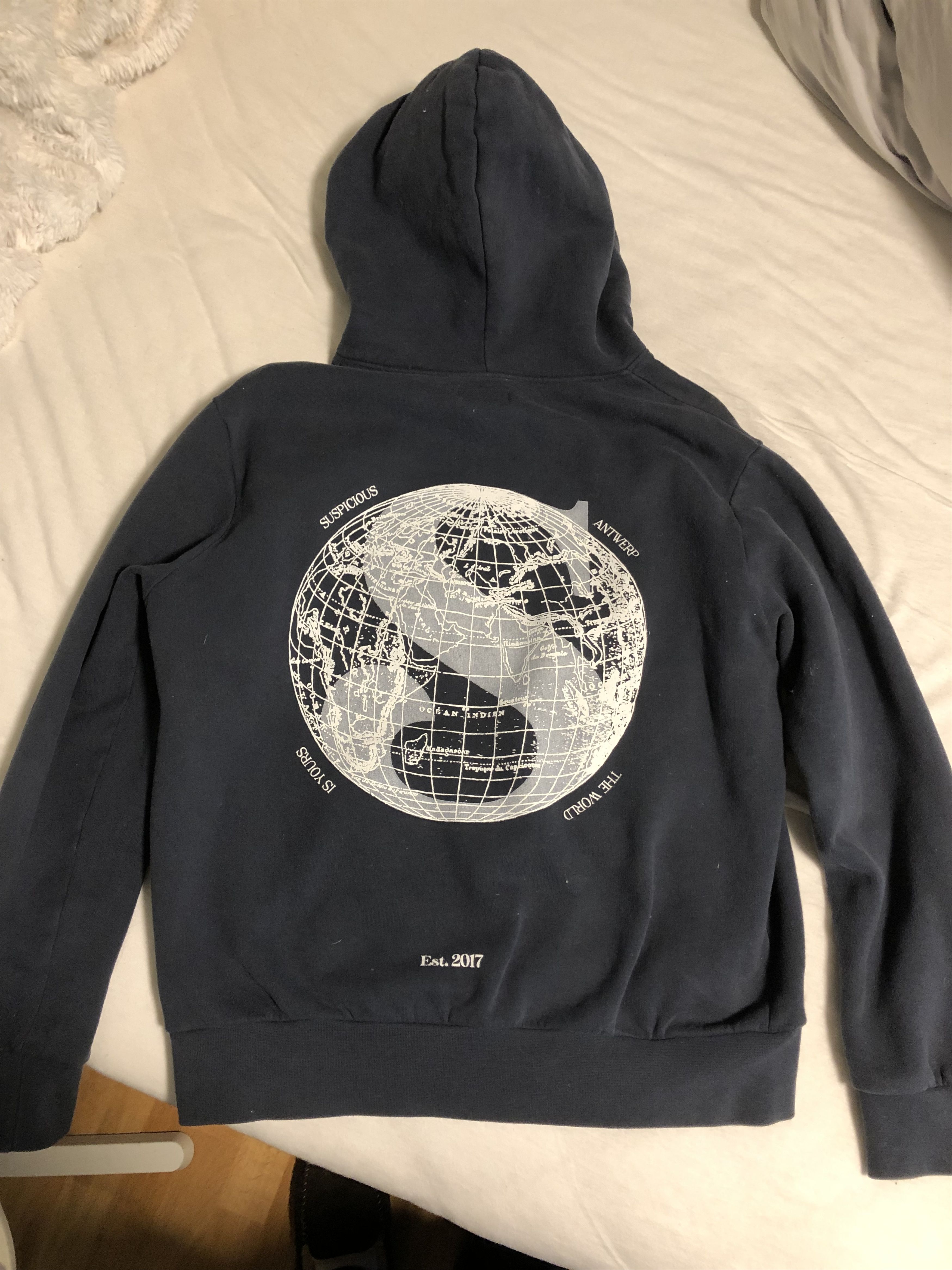 Suspicious Antwerp Suspicious Antwerp The Voyager Hoodie Navy | Grailed