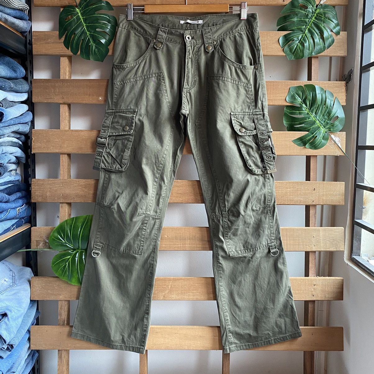 Japanese Brand Michel Klein Bondage Tactical Cargo Pants Kapital Style Size US 31 - 2 Thumbnail