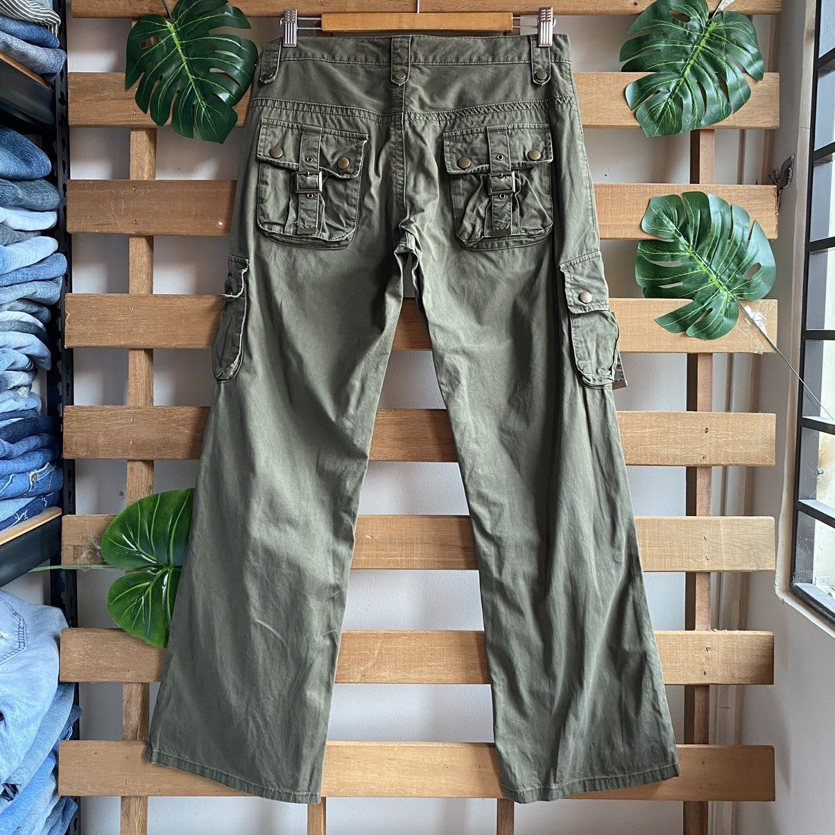 Japanese Brand Michel Klein Bondage Tactical Cargo Pants Kapital Style Size US 31 - 7 Thumbnail