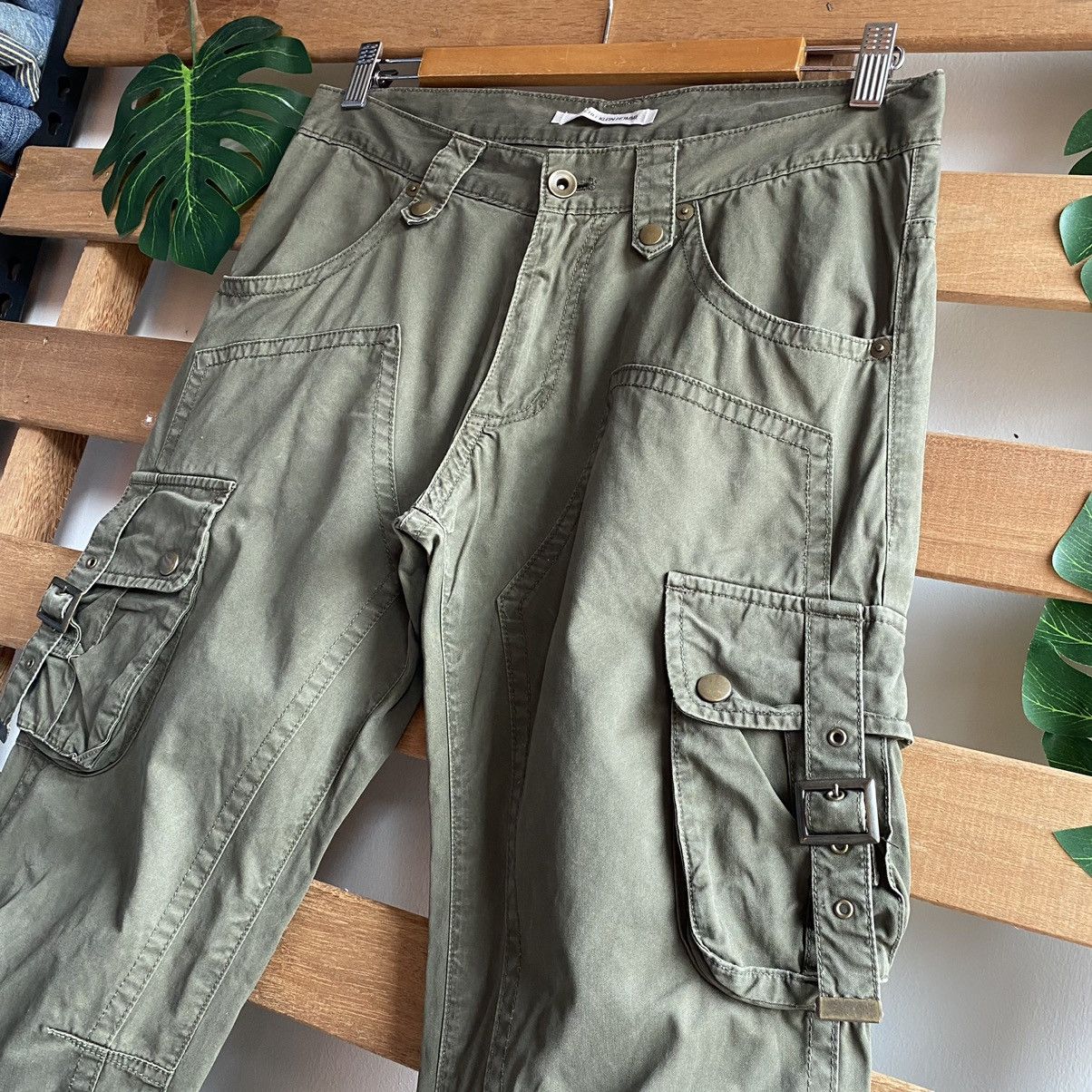 Japanese Brand Michel Klein Bondage Tactical Cargo Pants Kapital Style Size US 31 - 4 Thumbnail