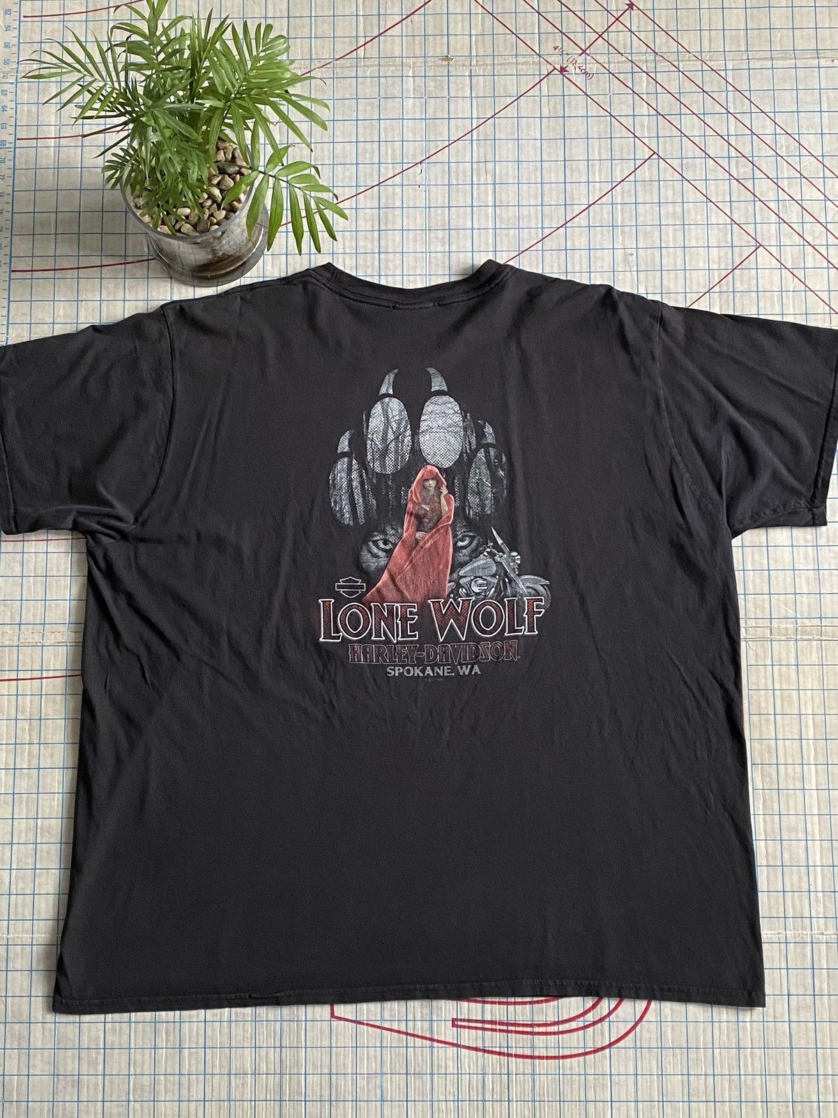 Harley Davidson Harley Davidson Lone Wolf Spokane Washington Tee Fits XXL Size US XXL / EU 58 / 5 - 6 Thumbnail