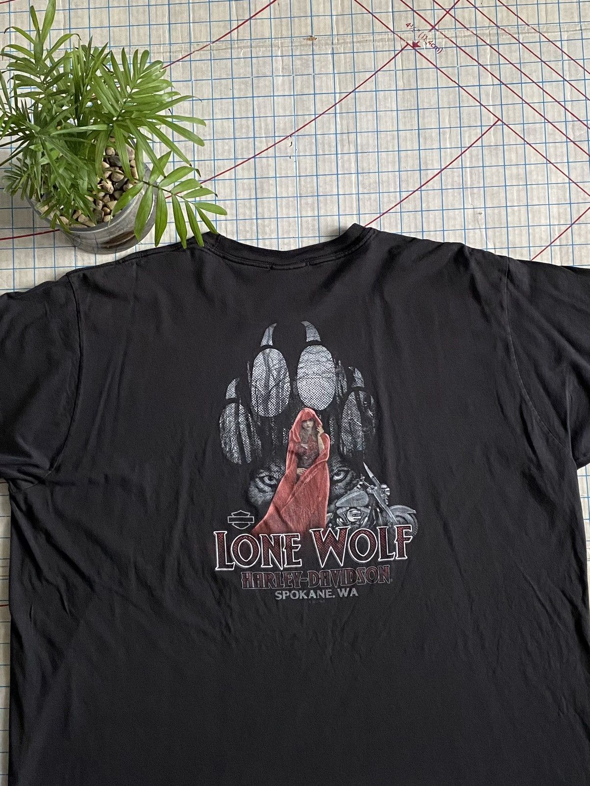 Harley Davidson Harley Davidson Lone Wolf Spokane Washington Tee Fits XXL Size US XXL / EU 58 / 5 - 7 Thumbnail