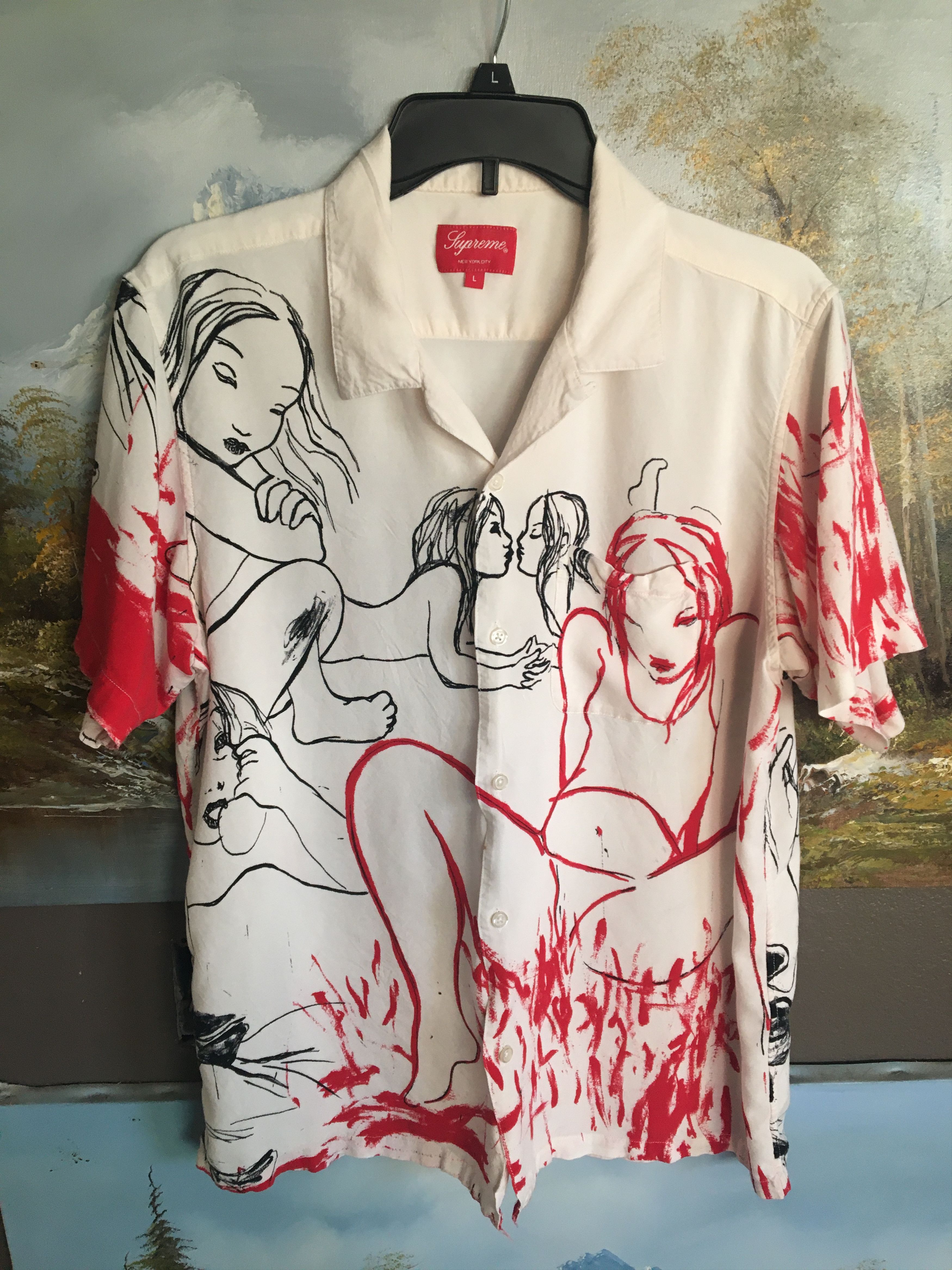 Supreme Rita Ackermann Rayon S/S button up Shirt | Grailed