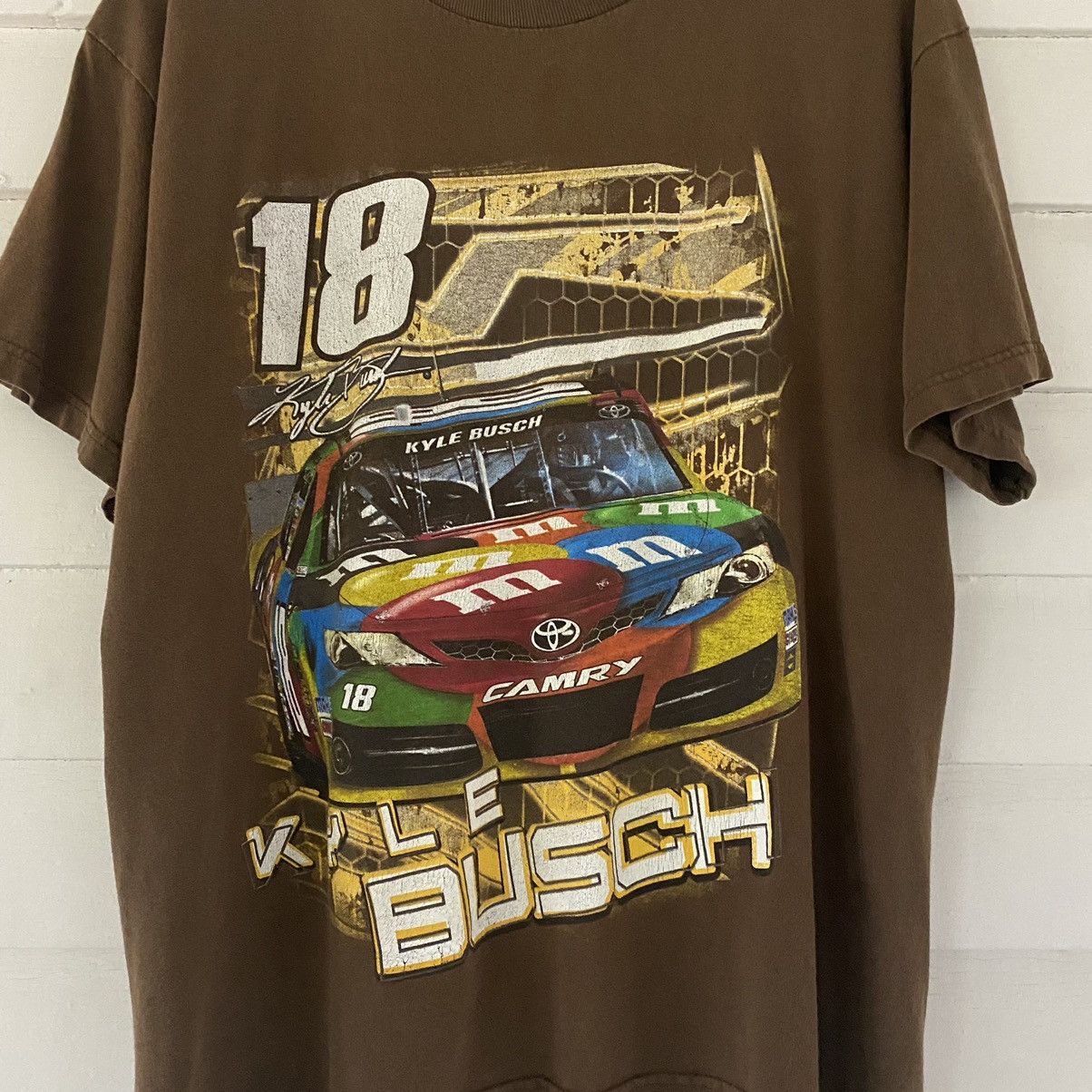 NASCAR × Vintage Kyle Busch M&M T-Shirt Brown Size M Size US M / EU 48-50 / 2 - 2 Thumbnail