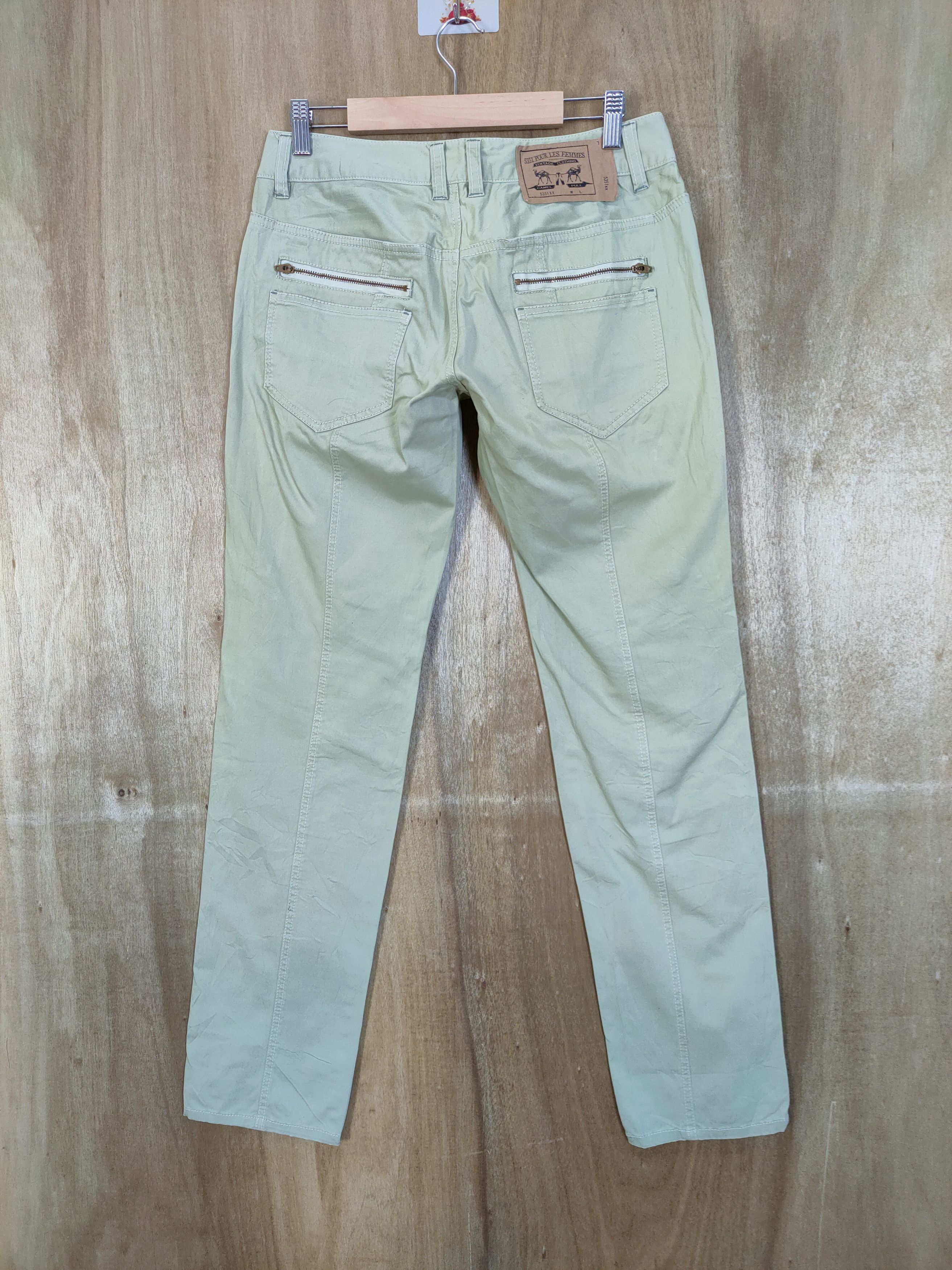 5351 POUR LES HOMMES 5351 LIGHT GREEN PATCHWORK BORO/ SHASIKO STREETWEAR PANTS Size US 29 - 9 Thumbnail