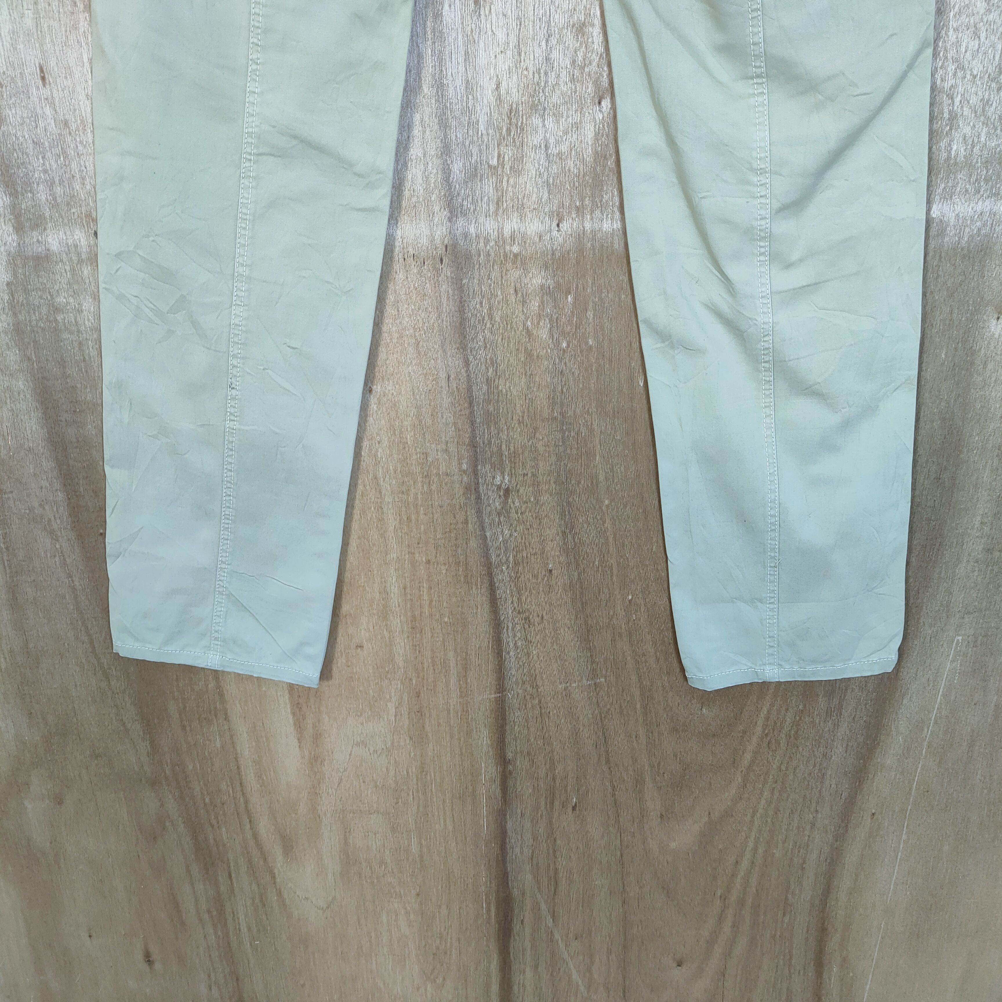 5351 POUR LES HOMMES 5351 LIGHT GREEN PATCHWORK BORO/ SHASIKO STREETWEAR PANTS Size US 29 - 12 Thumbnail