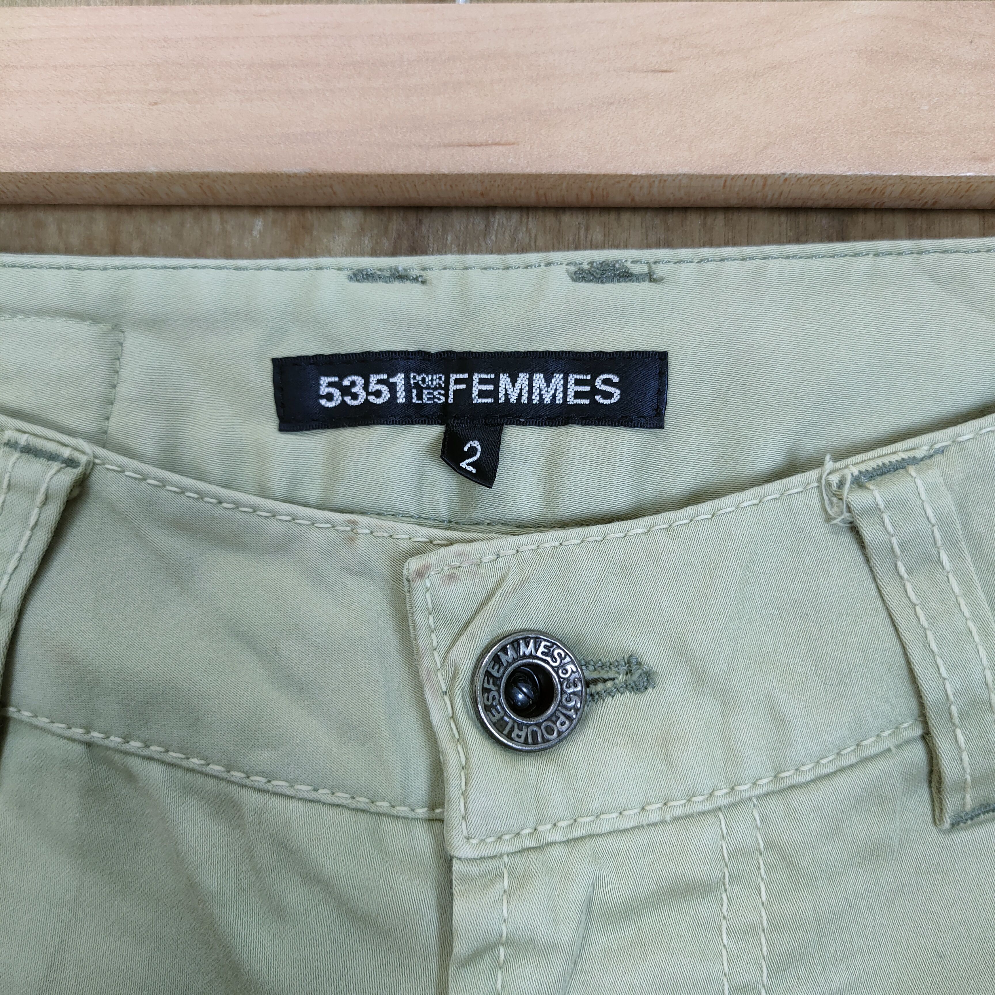 5351 POUR LES HOMMES 5351 LIGHT GREEN PATCHWORK BORO/ SHASIKO STREETWEAR PANTS Size US 29 - 6 Thumbnail