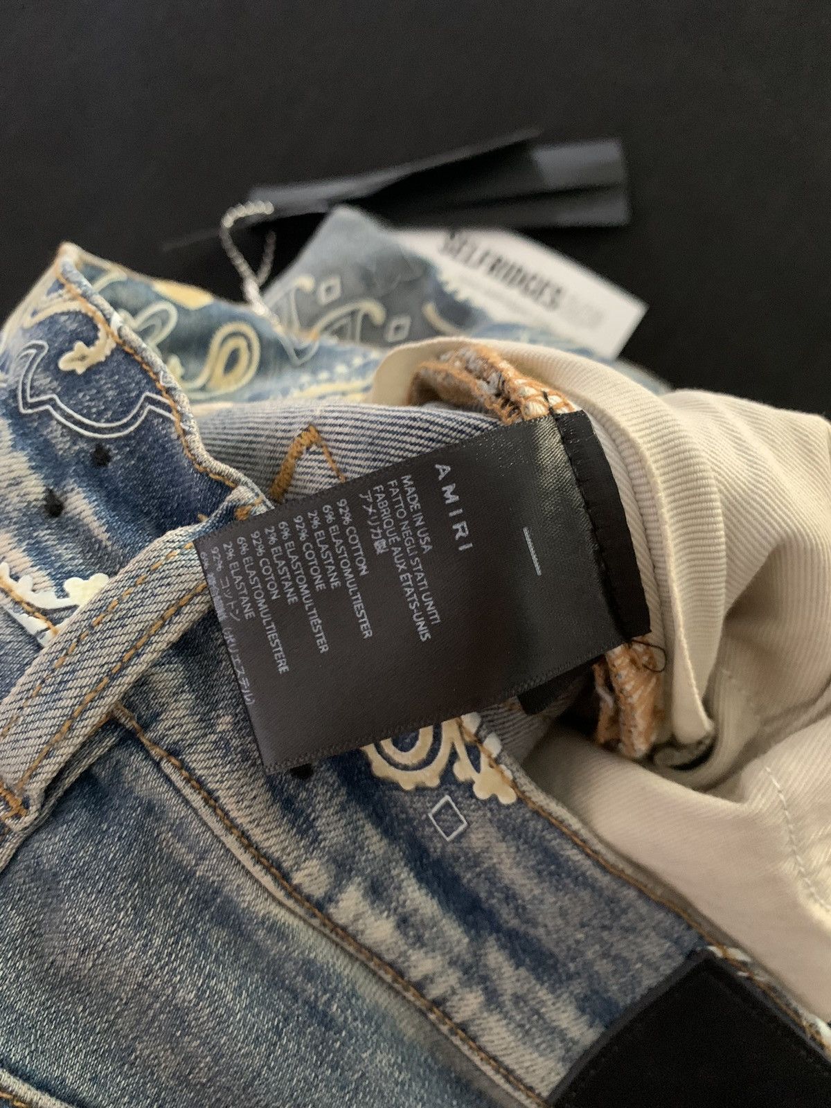Amiri Amiri Flocked Paisley Bandana Jeans Size US 32 / EU 48 - 6 Thumbnail