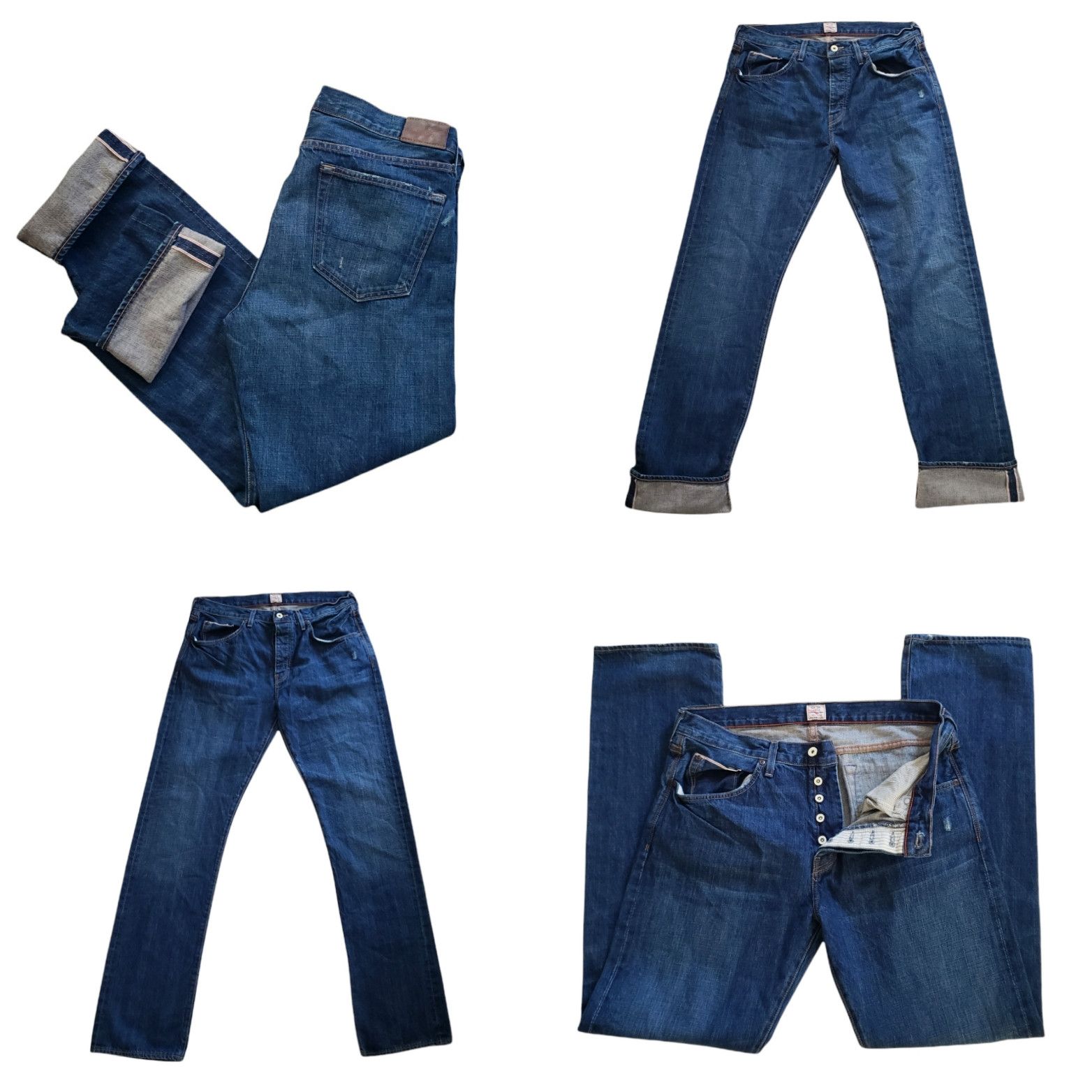 J. Crew Vintage Slim Selvedge Red Line Jeans Blue high quality Denim with hidden inner rivets