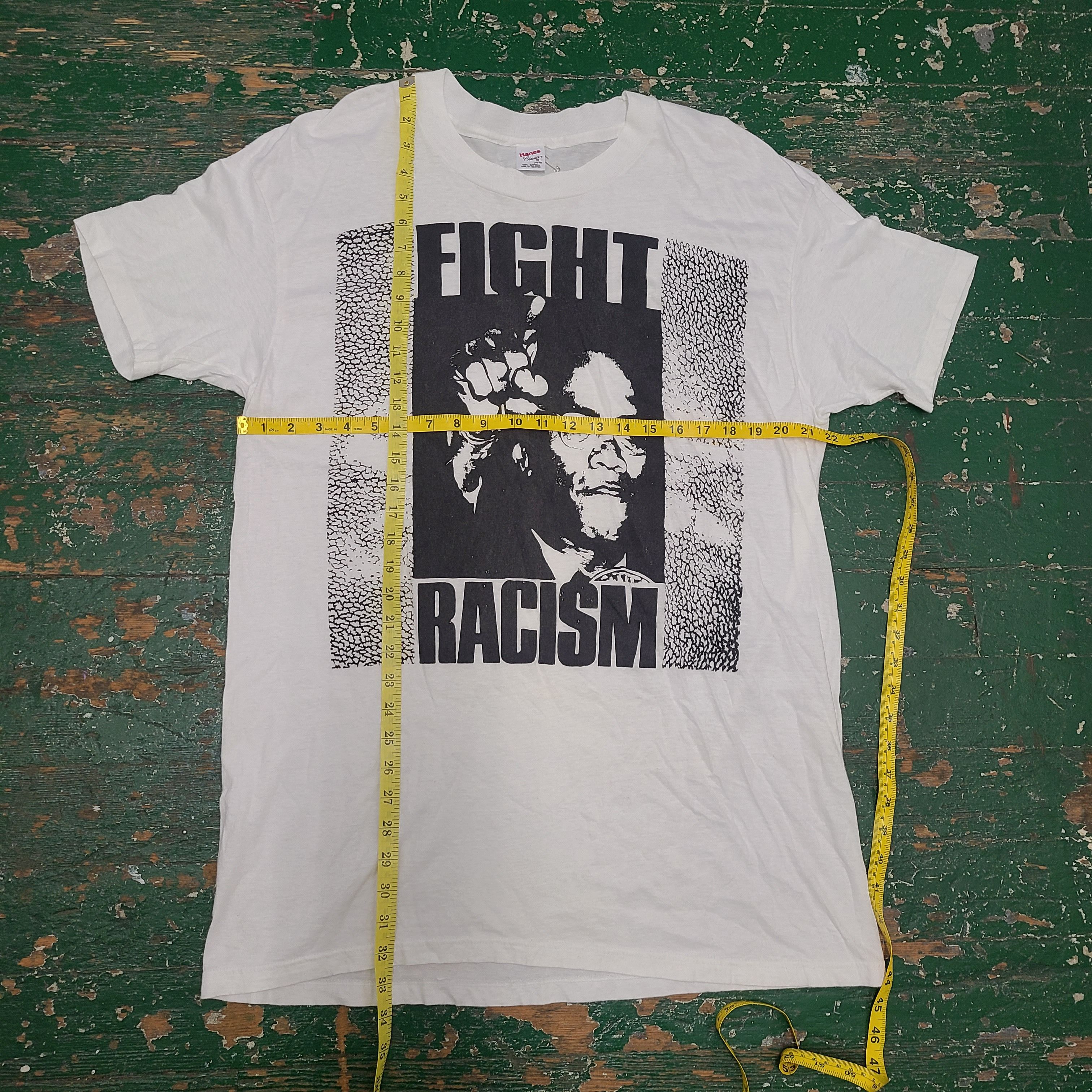 Vintage Malcom x early 90s fight racism t shirt Size US XL / EU 56 / 4 - 4 Thumbnail