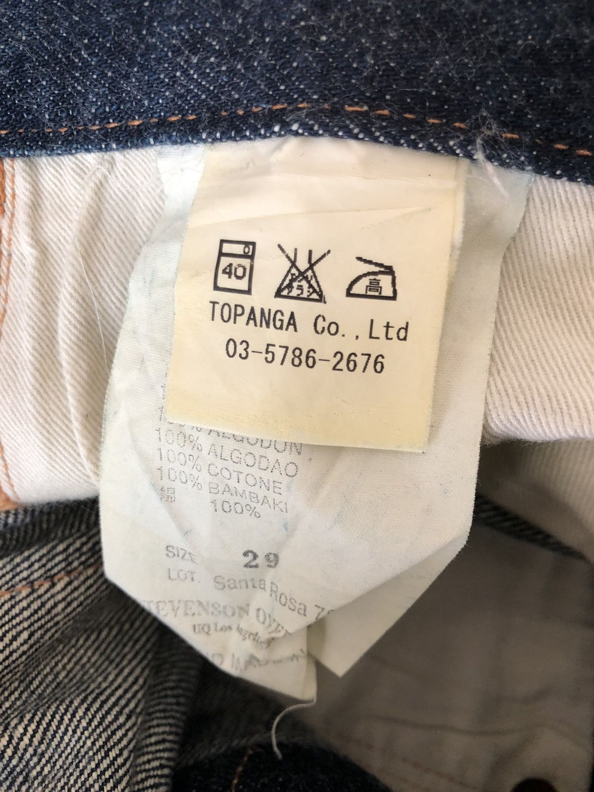 Stevenson Overall Co. Stevenson Overall Japan Lot 767-OSX Denim Selvedge Jeans Size US 29 - 21 Thumbnail