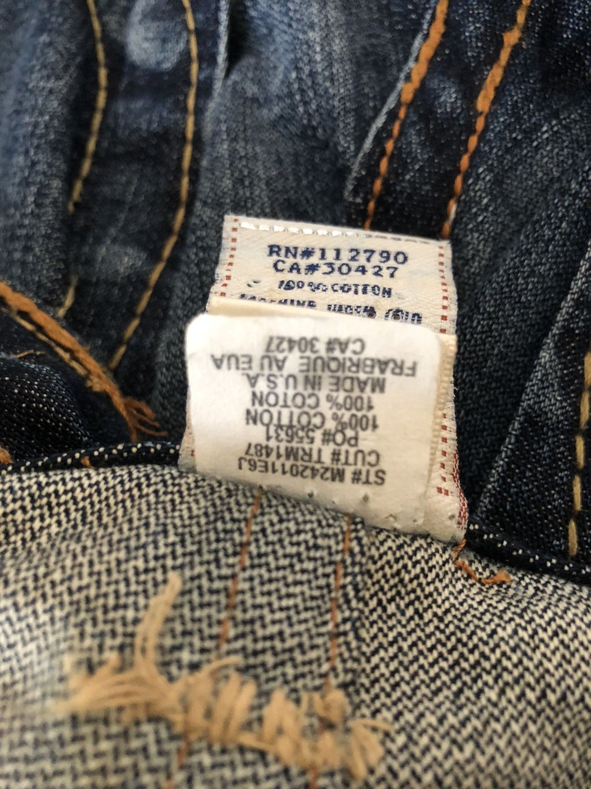 True Religion Vintage 2000s True Religion Usa Rips Distressed Denim Jeans Size US 29 - 25 Thumbnail