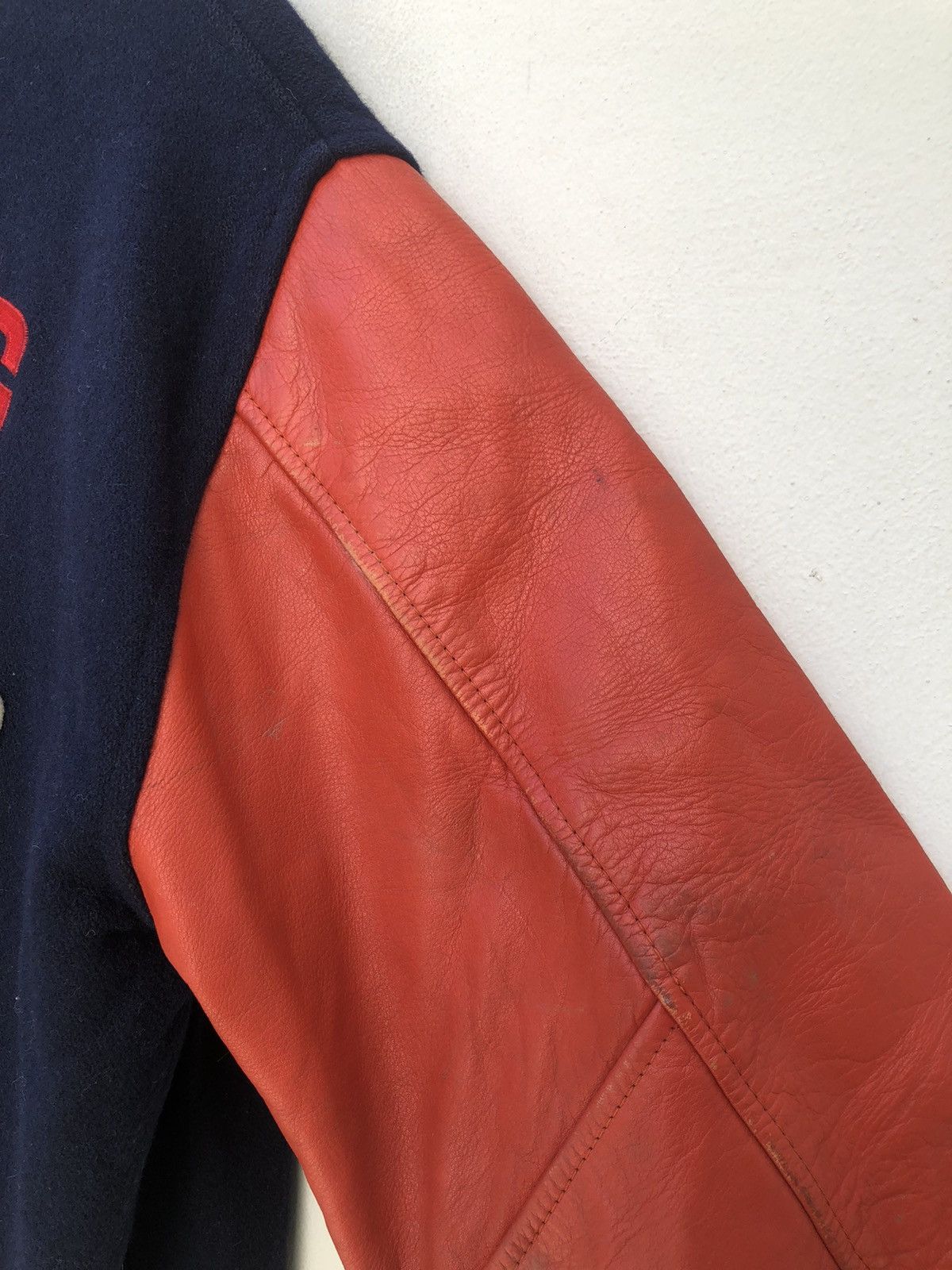 Leather Vintage 90s MIRV Ski Racing Team QB Club Varsity Jacket Size US M / EU 48-50 / 2 - 16 Thumbnail