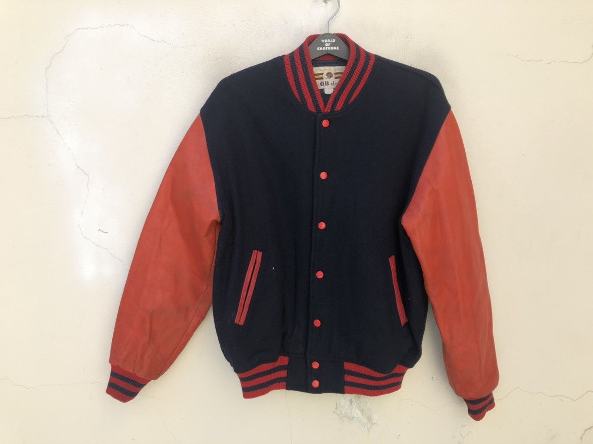 Leather Vintage 90s MIRV Ski Racing Team QB Club Varsity Jacket Size US M / EU 48-50 / 2 - 6 Thumbnail