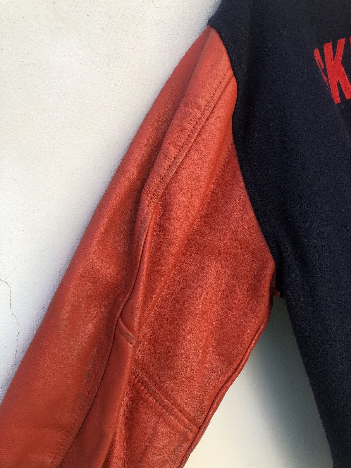 Leather Vintage 90s MIRV Ski Racing Team QB Club Varsity Jacket Size US M / EU 48-50 / 2 - 19 Thumbnail