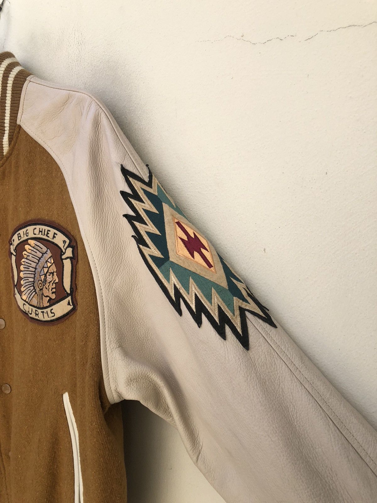 Japanese Brand × Vintage Vintage 90s GUMU Propound Japan Indian Head Varsity Jacket Size US L / EU 52-54 / 3 - 20 Thumbnail