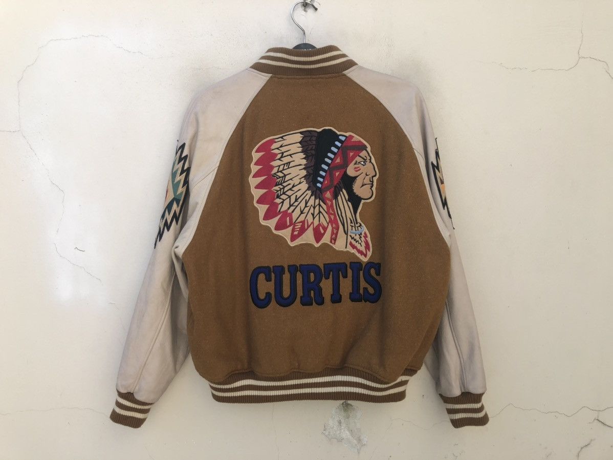 Japanese Brand × Vintage Vintage 90s GUMU Propound Japan Indian Head Varsity Jacket Size US L / EU 52-54 / 3 - 6 Thumbnail