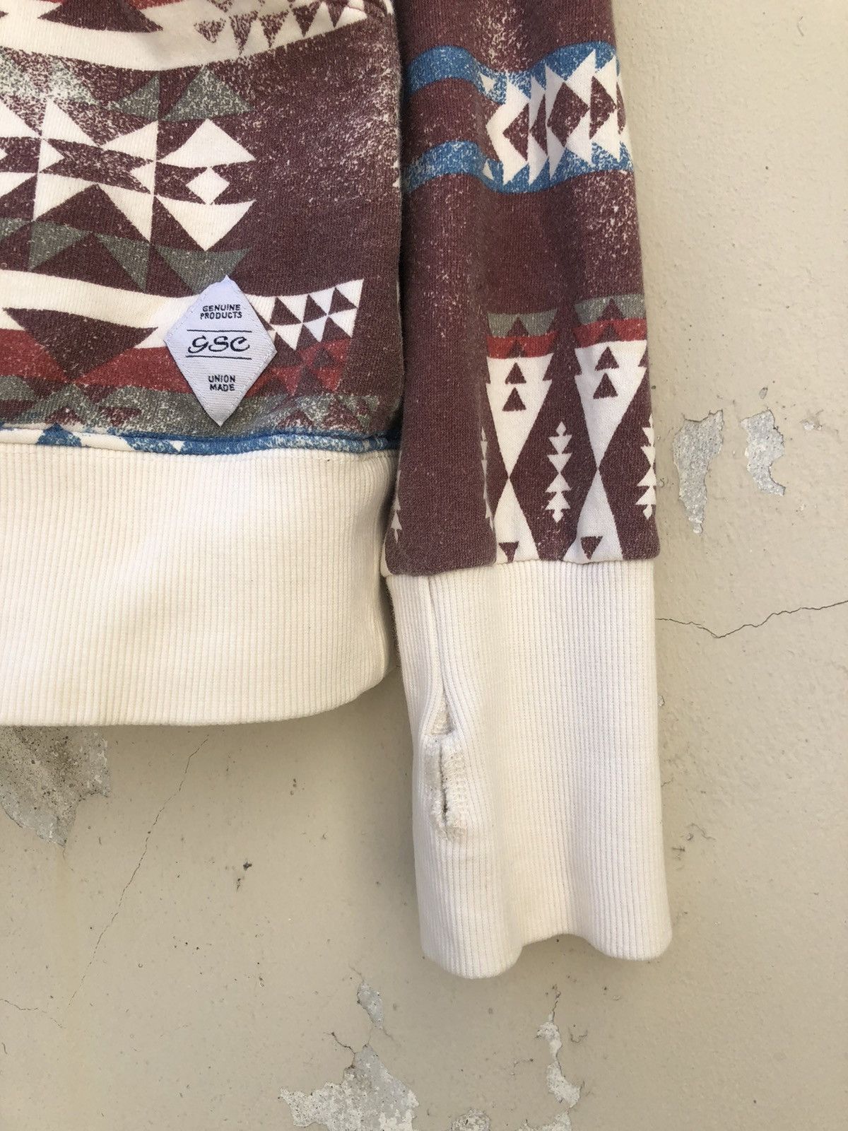go slow caravan GSC Union Made Aztec Navajo Pattern Hoodie Sweatshirt Size US L / EU 52-54 / 3 - 4 Thumbnail