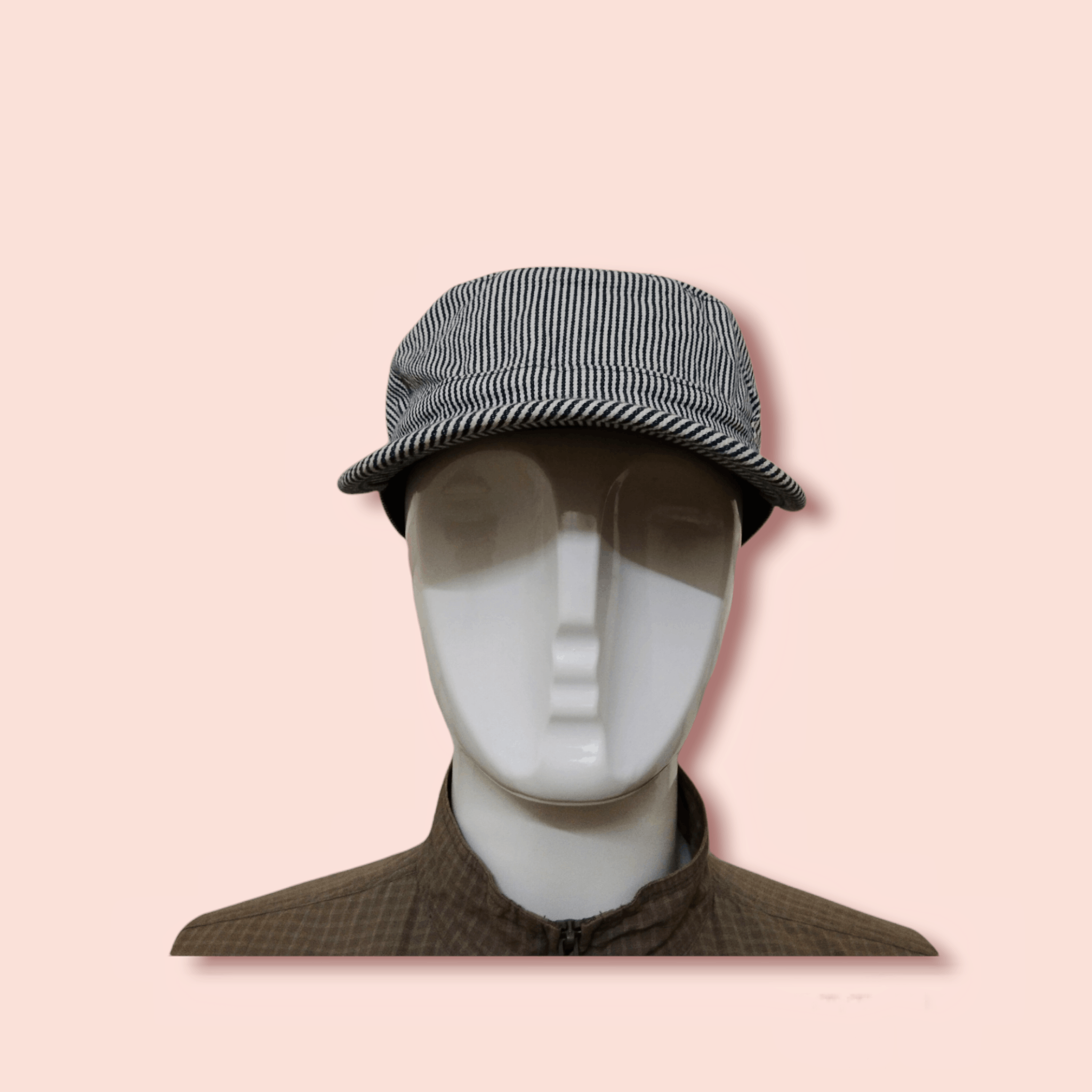 Japanese Brand × Jun Takahashi × Uniqlo VINTAGE UNIQLO HICKORY STRIPES WORKER ARMY HAT Size ONE SIZE - 5 Thumbnail