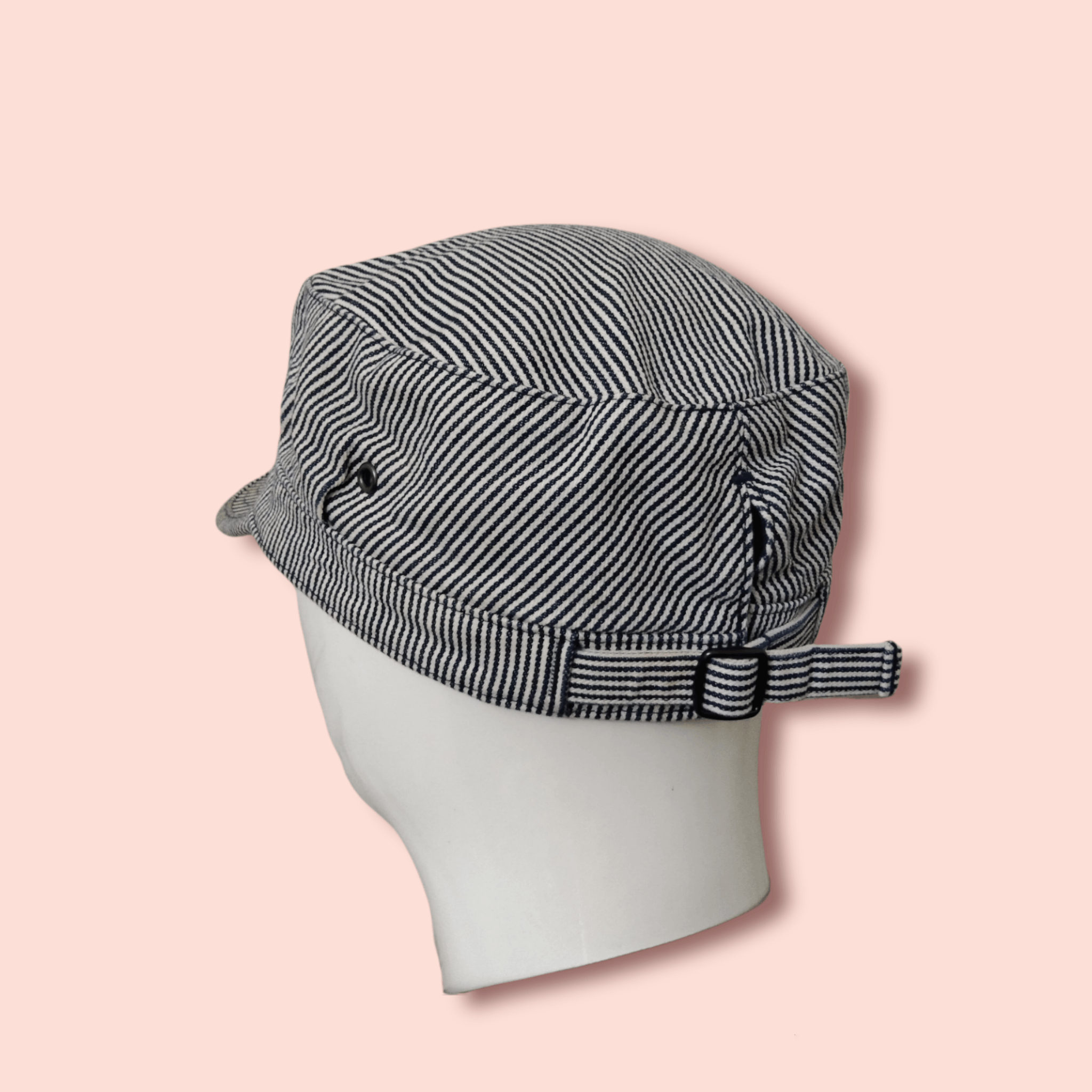 Japanese Brand × Jun Takahashi × Uniqlo VINTAGE UNIQLO HICKORY STRIPES WORKER ARMY HAT Size ONE SIZE - 7 Thumbnail