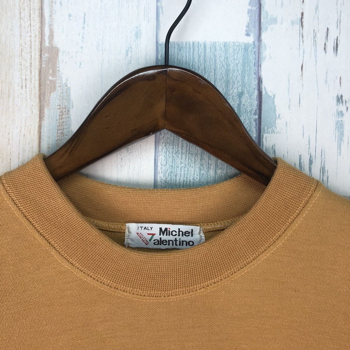 Valentino × Vintage Vintage Michel Valentino Big Logo Embriodery Mustard Jumper Size US M / EU 48-50 / 2 - 5 Thumbnail
