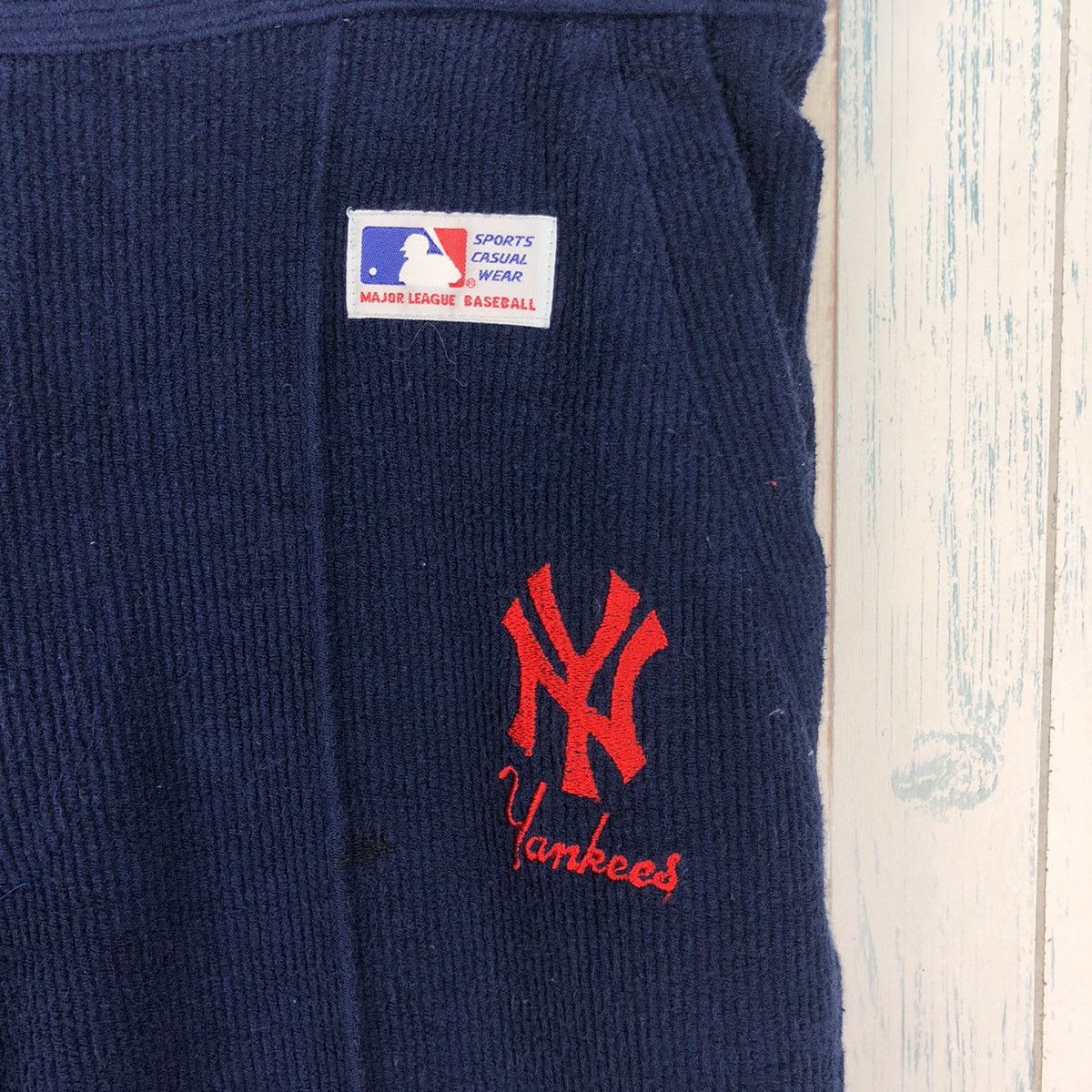MLB × New York Yankees × Vintage Vintage 90s New York Yankees Pants Size US 32 / EU 48 - 5 Thumbnail