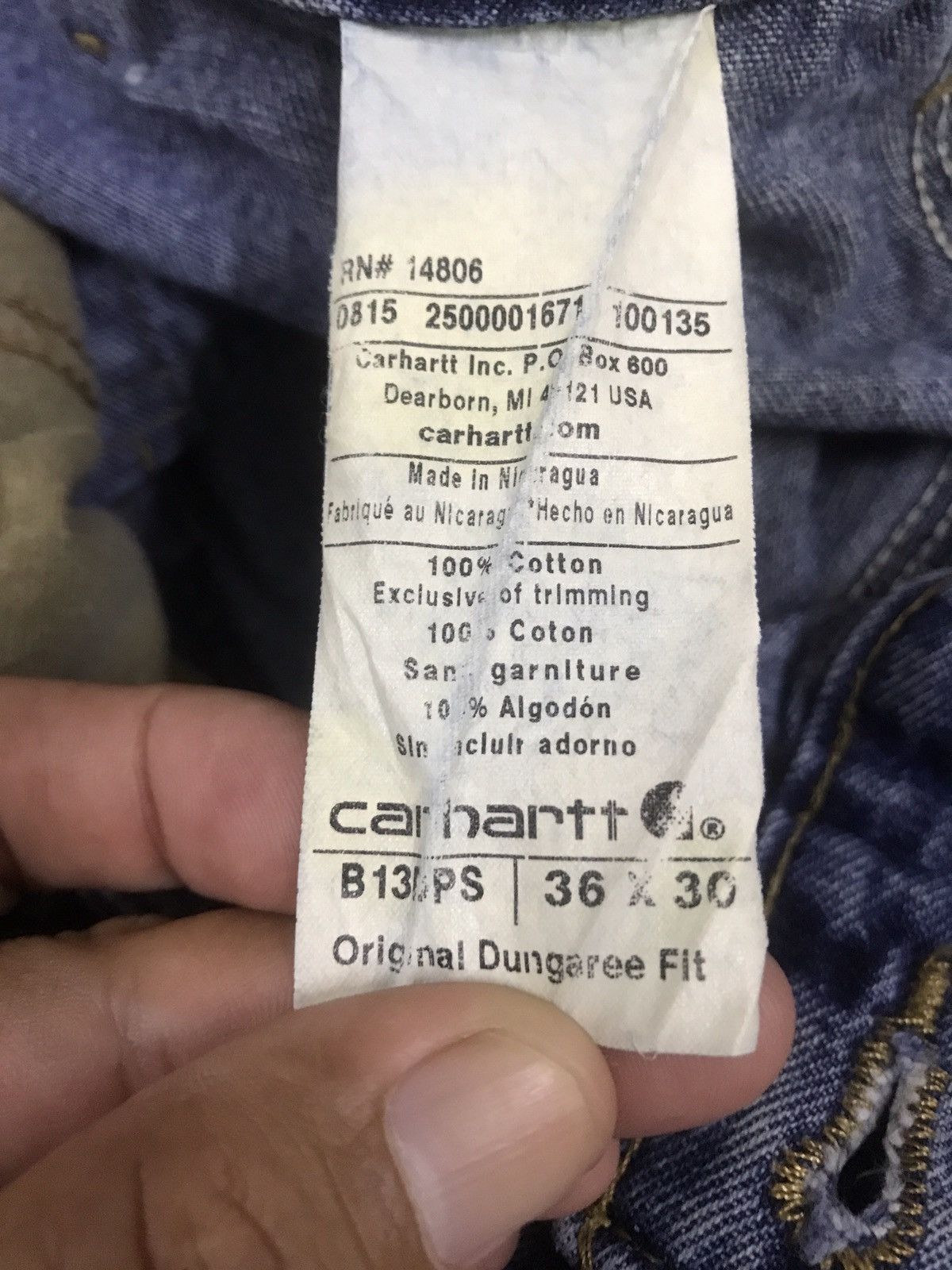 Carhartt × Vintage Vintage 90s Carhartt Carpenter Denim Jeans Size US 36 / EU 52 - 12 Thumbnail
