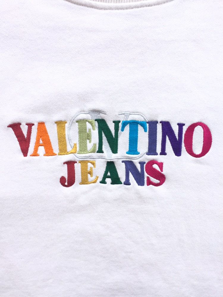 Valentino × Vintage Vintage Valentino Jeans Multicolour Embroidery Mock Neck Size US L / EU 52-54 / 3 - 3 Thumbnail
