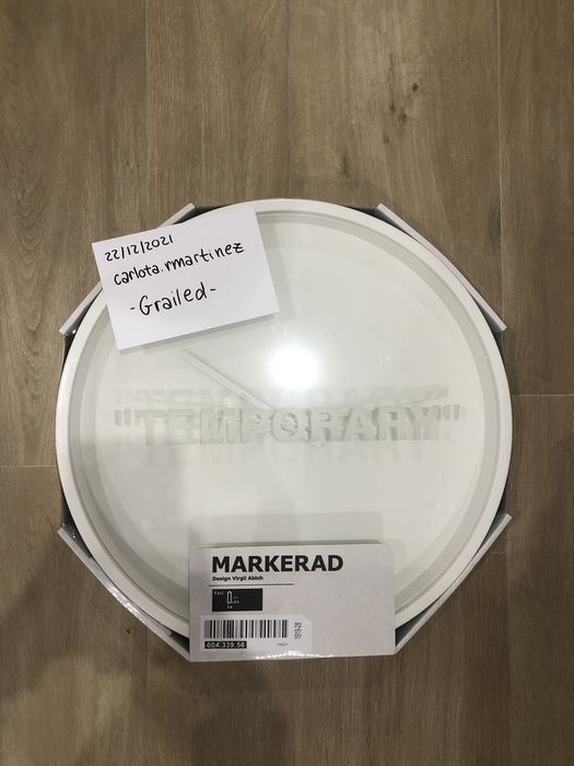 Ikea Ikea Virgil Abloh Temporary Wall Clock | Grailed