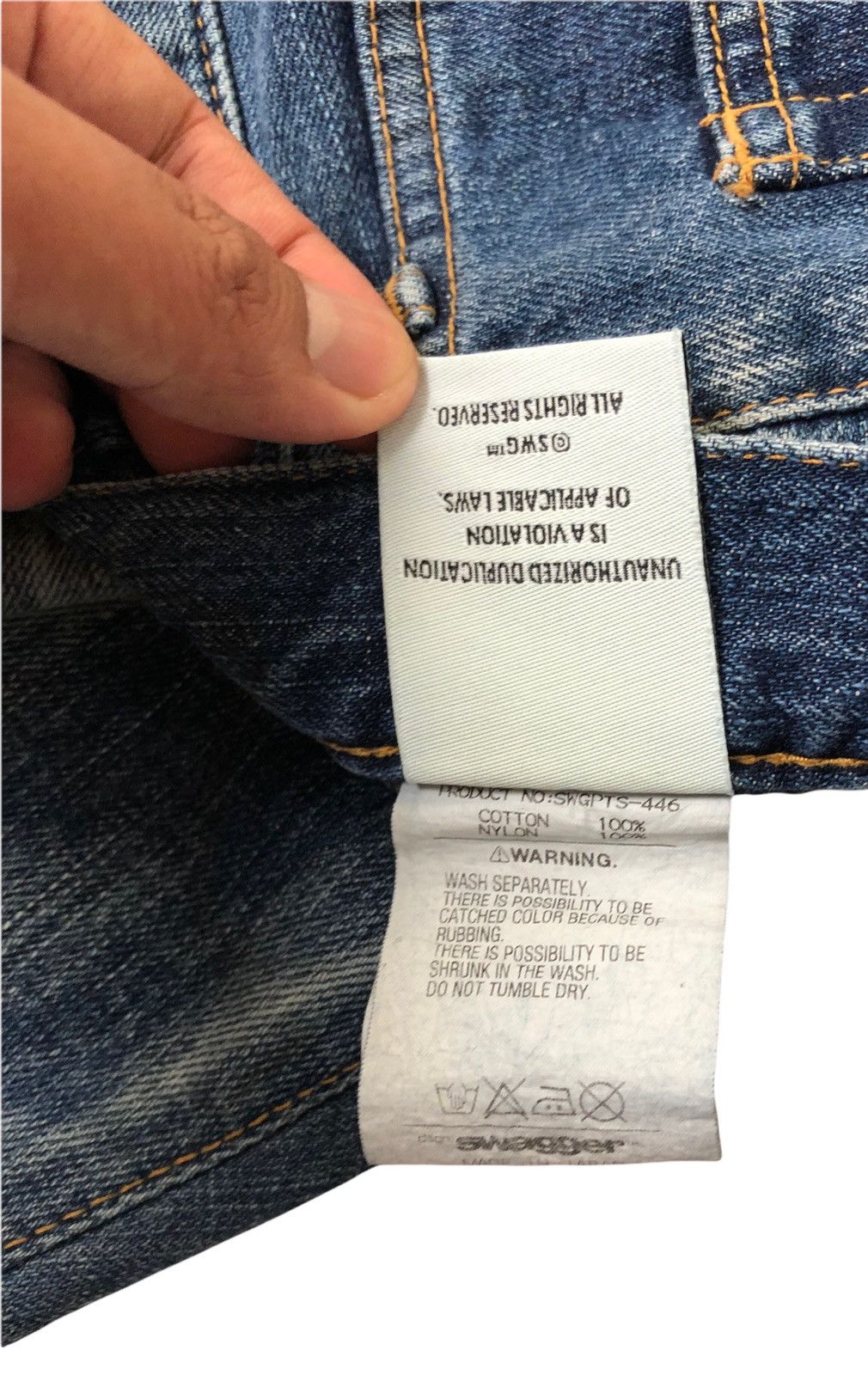 Japanese Brand × Swagger Swagger Bleach Denim Jeans Size US 34 / EU 50 - 12 Thumbnail
