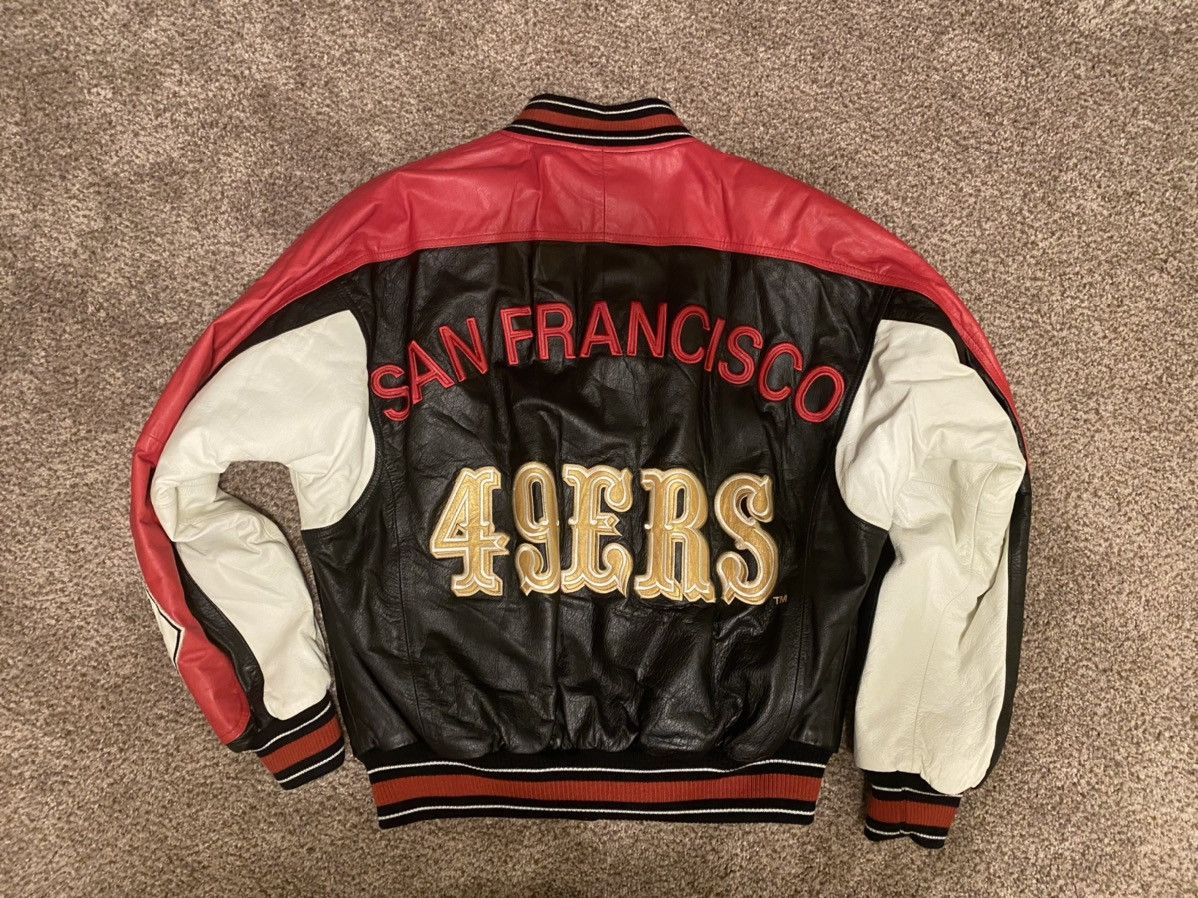 Vintage GIII popular Carl Banks San Francisco 49ers Leather Jacket, Size Large