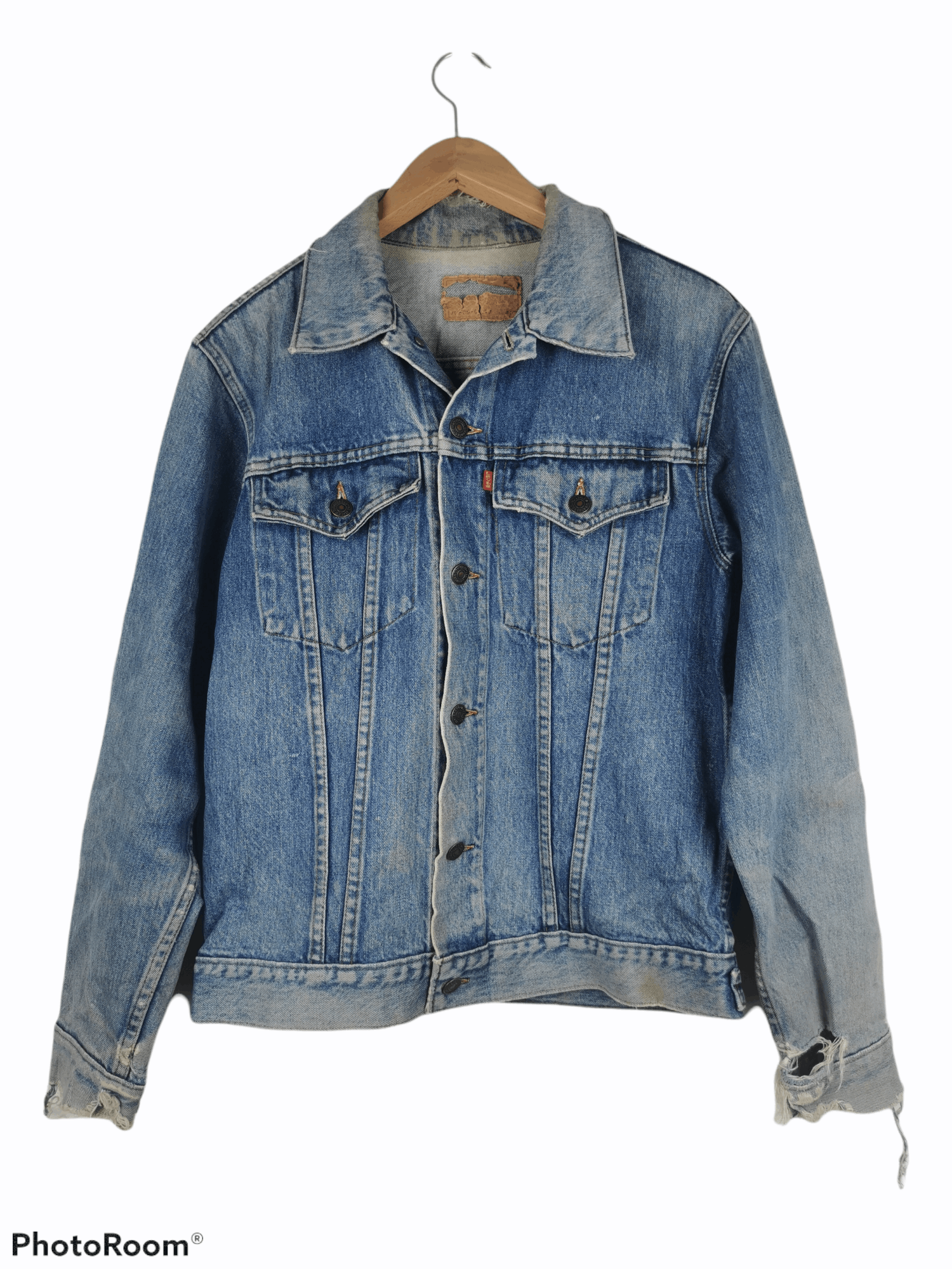Vintage Levi's 505 Distressed Denim Trucker Jacket